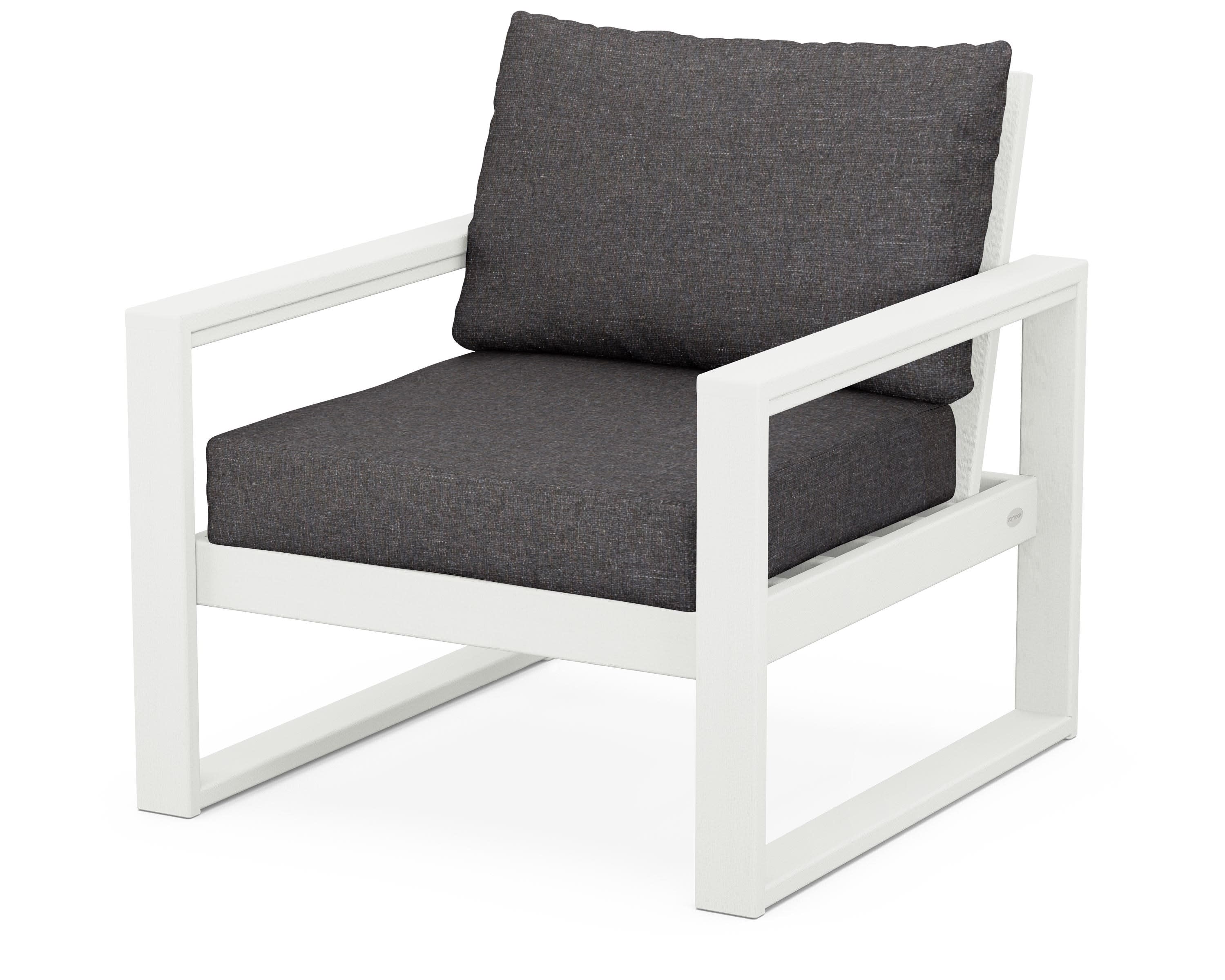 EDGE Club Chair in Vintage White / Ash Charcoal