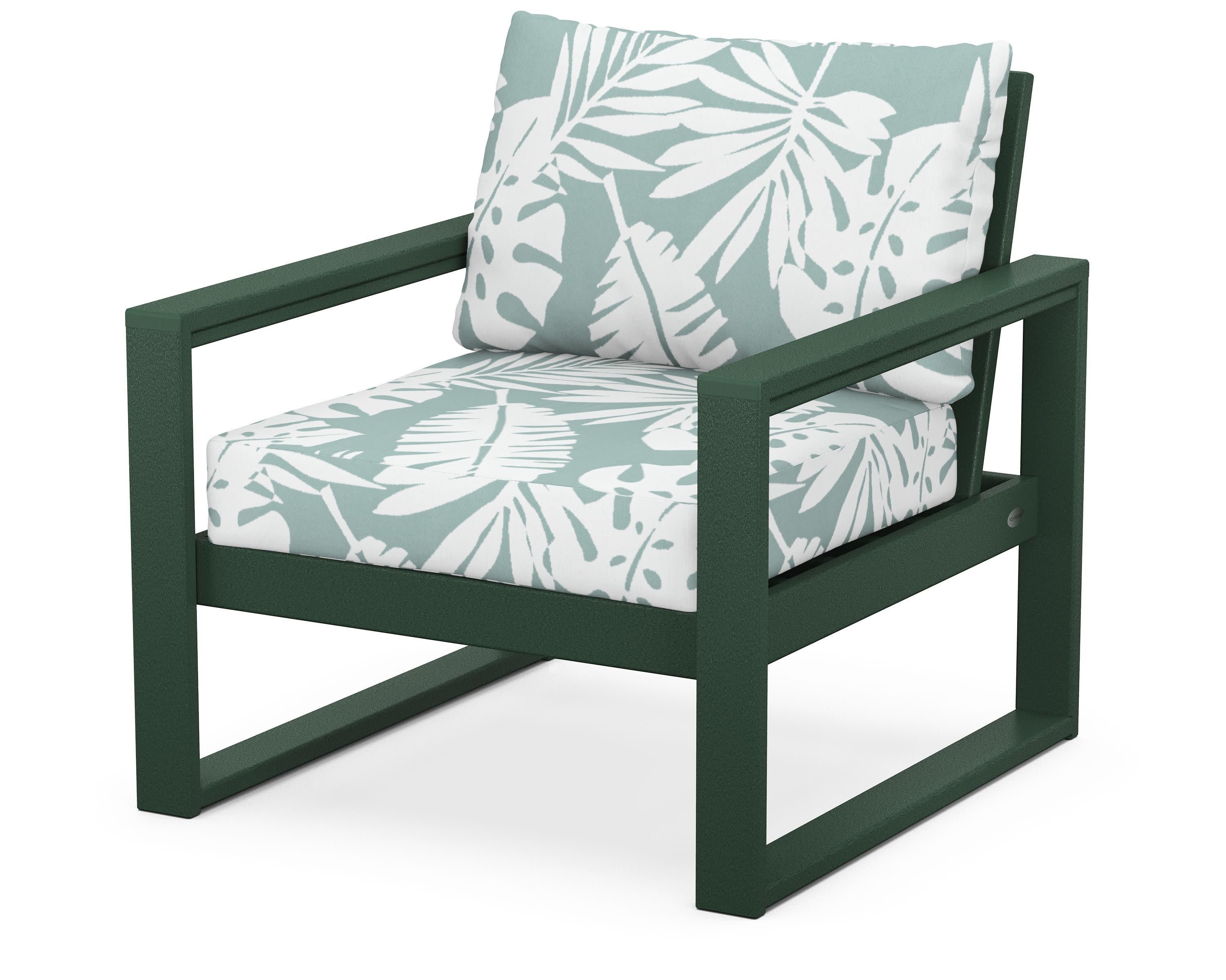 EDGE Club Chair in Green / Leaf Glacier Spa