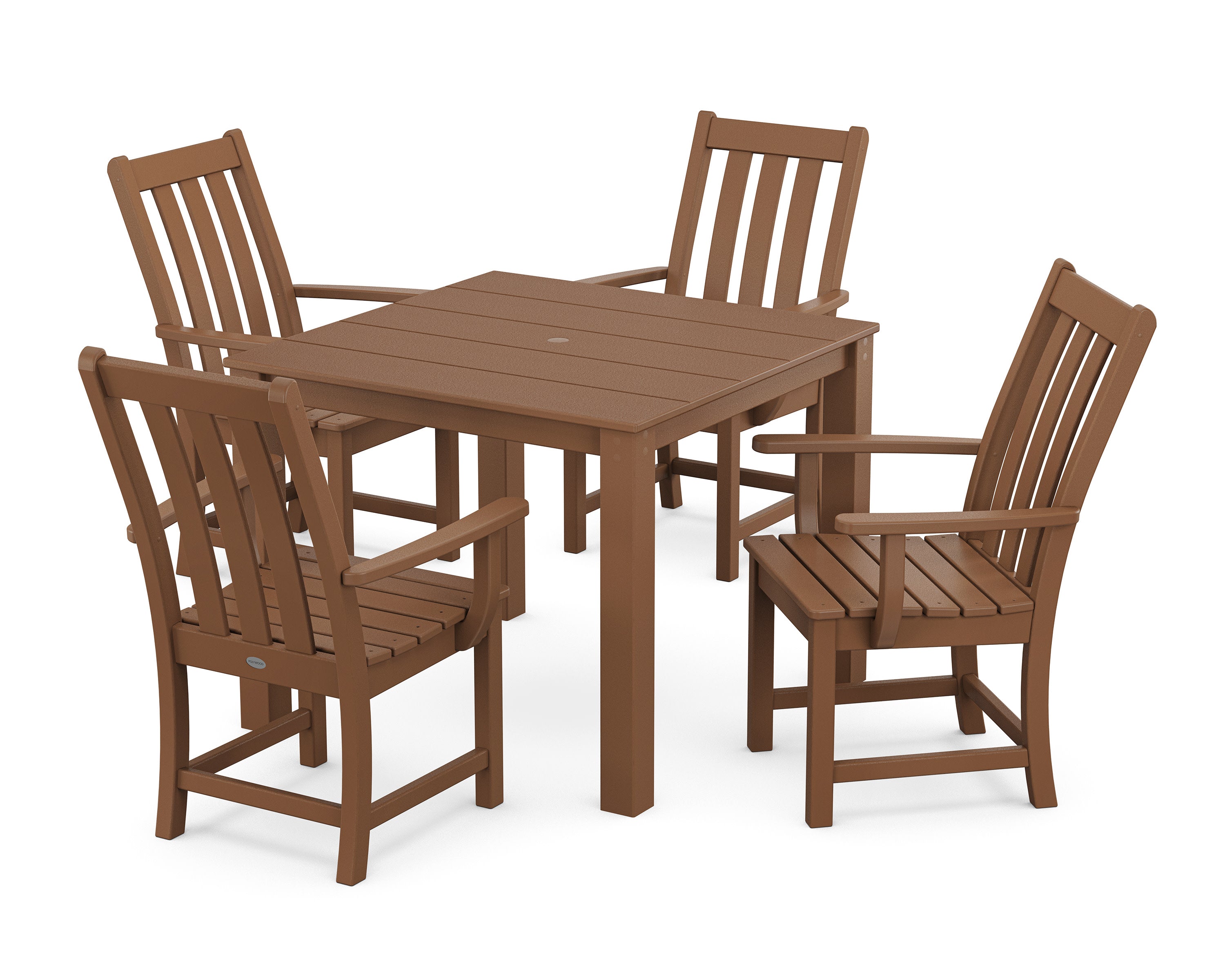Vineyard 5-Piece Parsons Dining Set in Teak