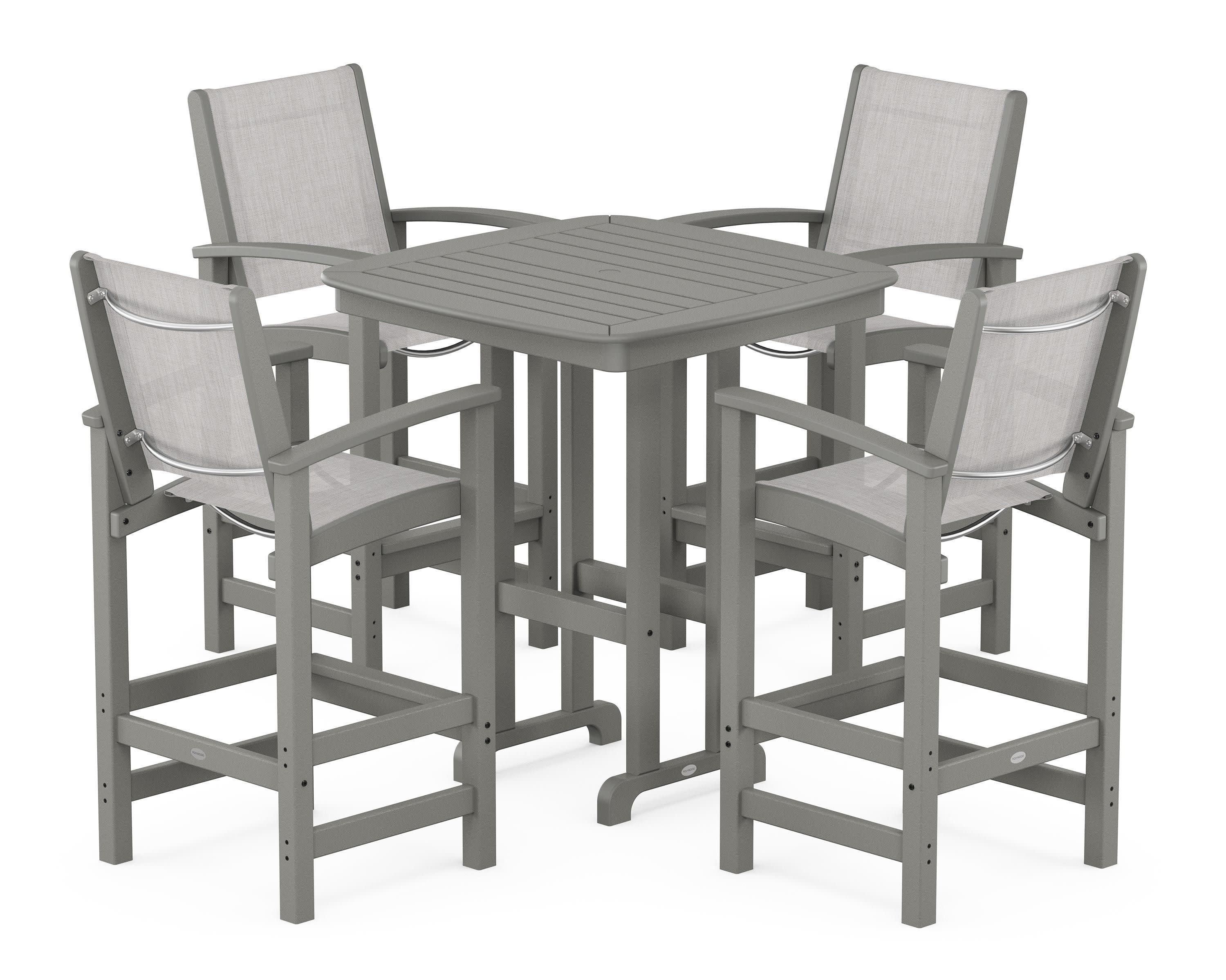 Coastal 5-Piece Bar Set in Slate Grey / Parchment Sling