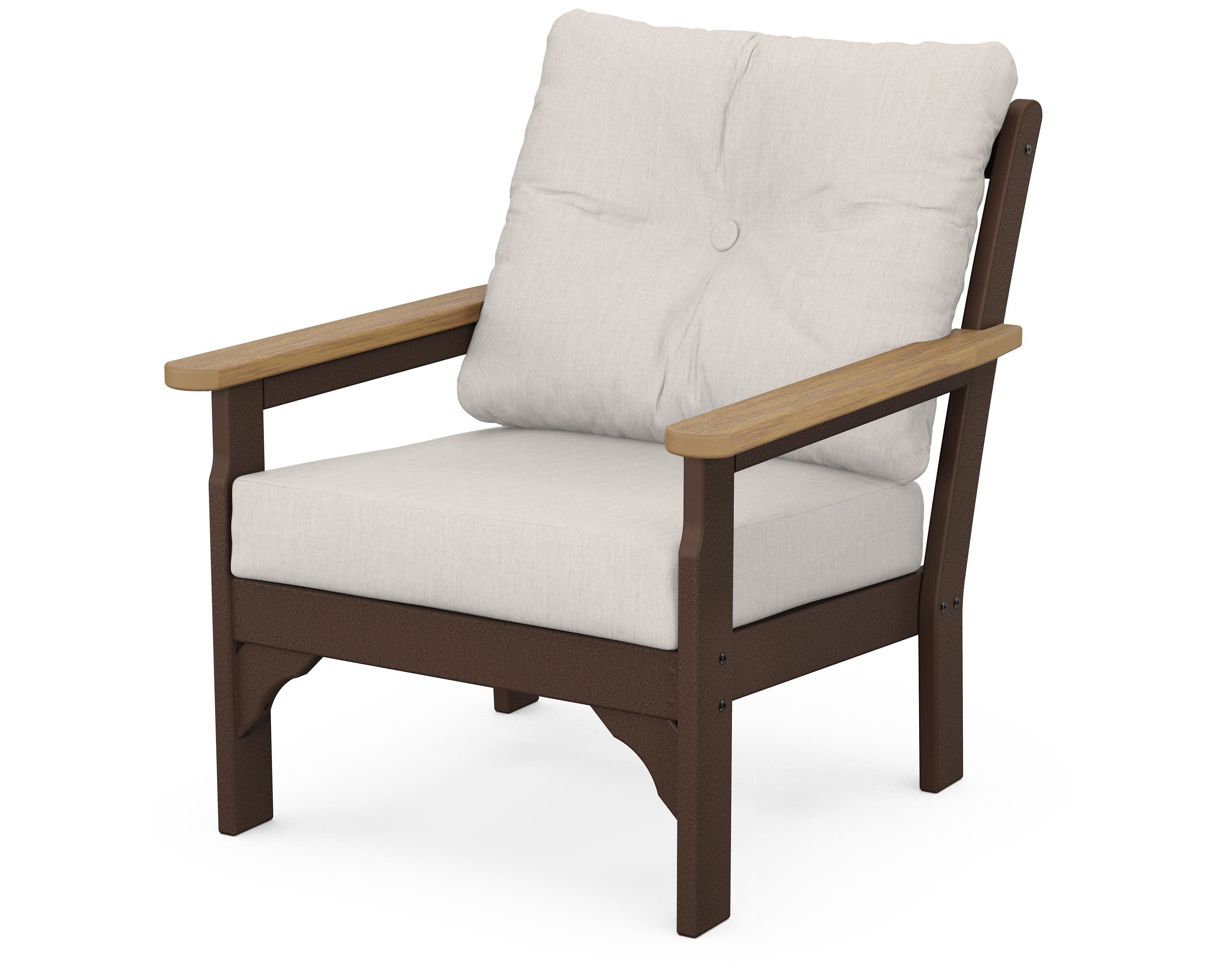 Vineyard Deep Seating Chair in Mahogany / Natural / Cast Ash