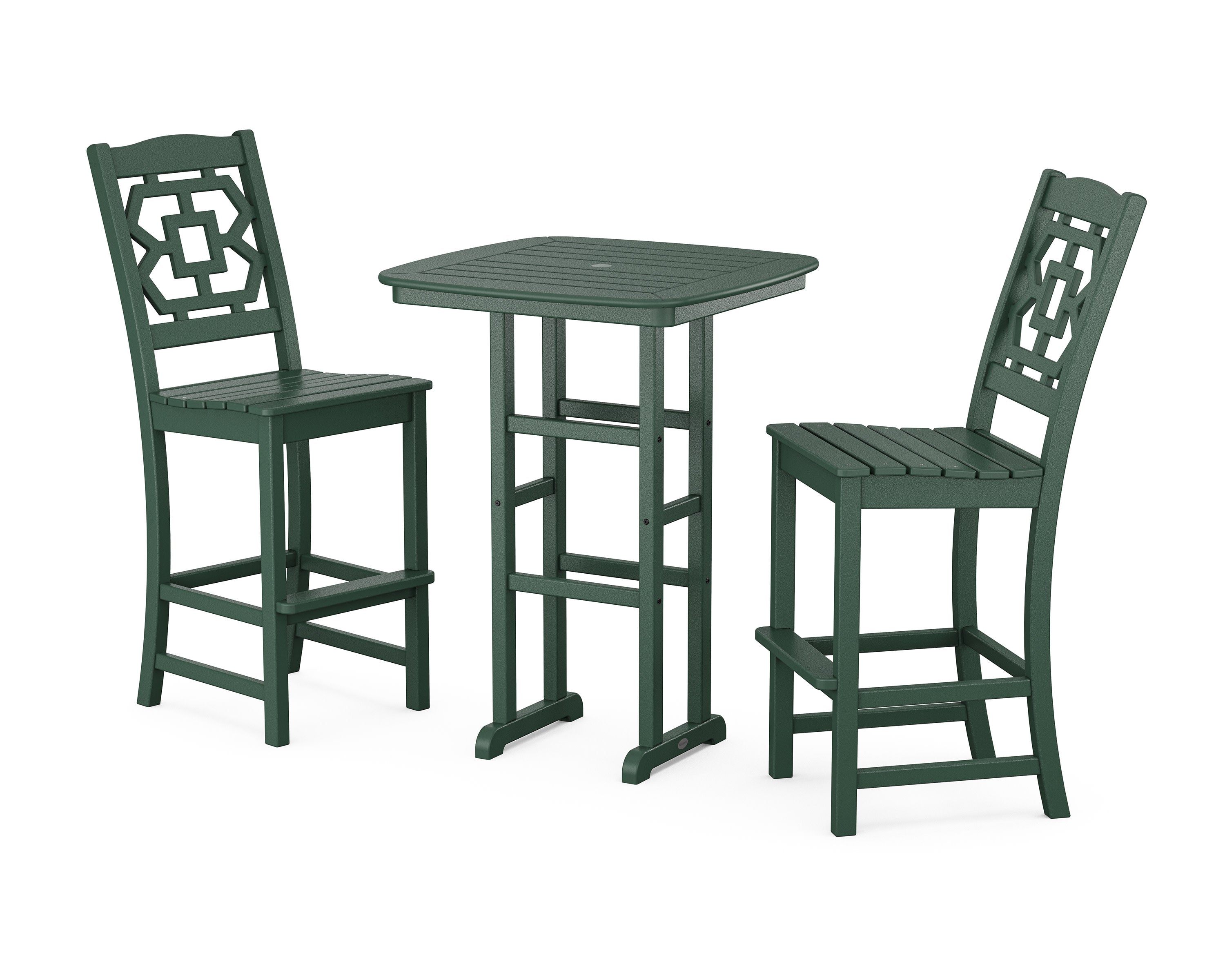Chinoiserie 3-Piece Bar Set in Green