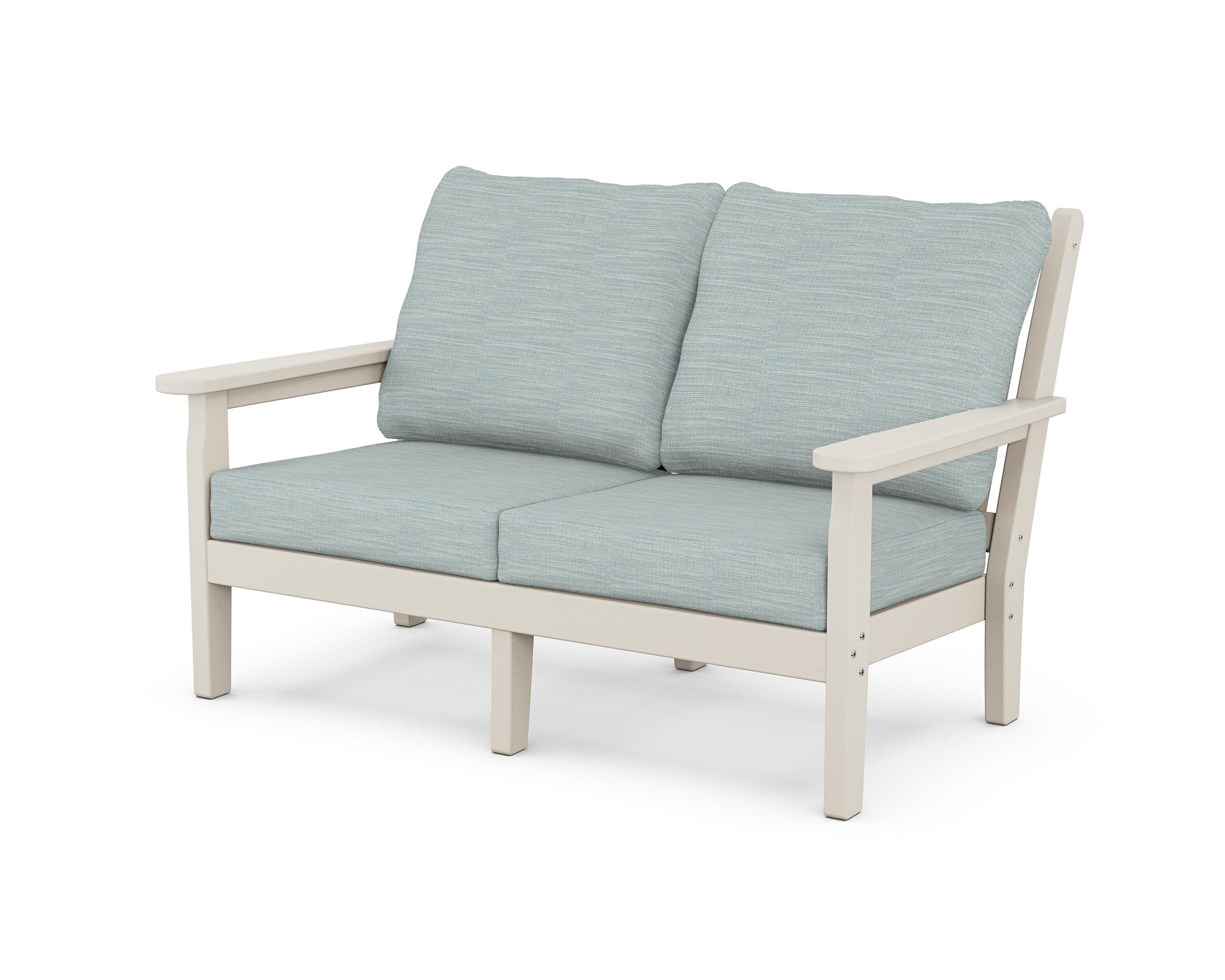 Chippendale Deep Seating Loveseat in Sand / Soothe Mist