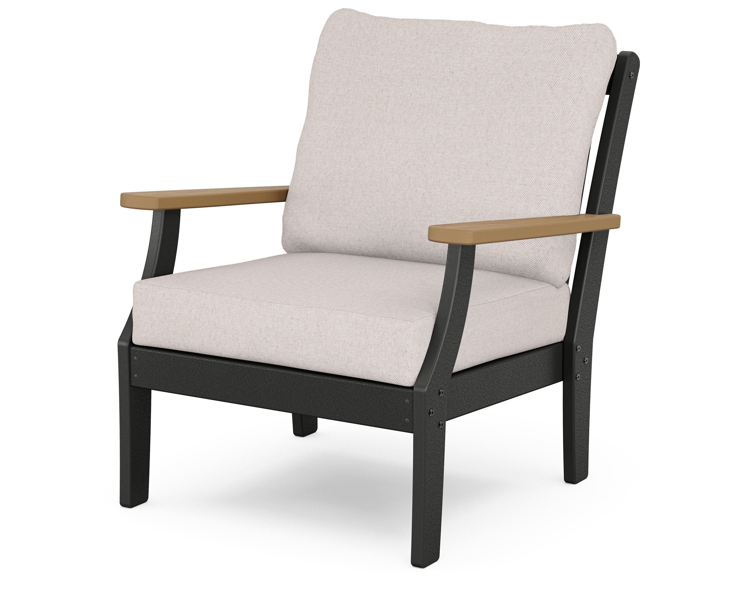 Braxton Deep Seating Chair in Black / Natural / Dune Burlap