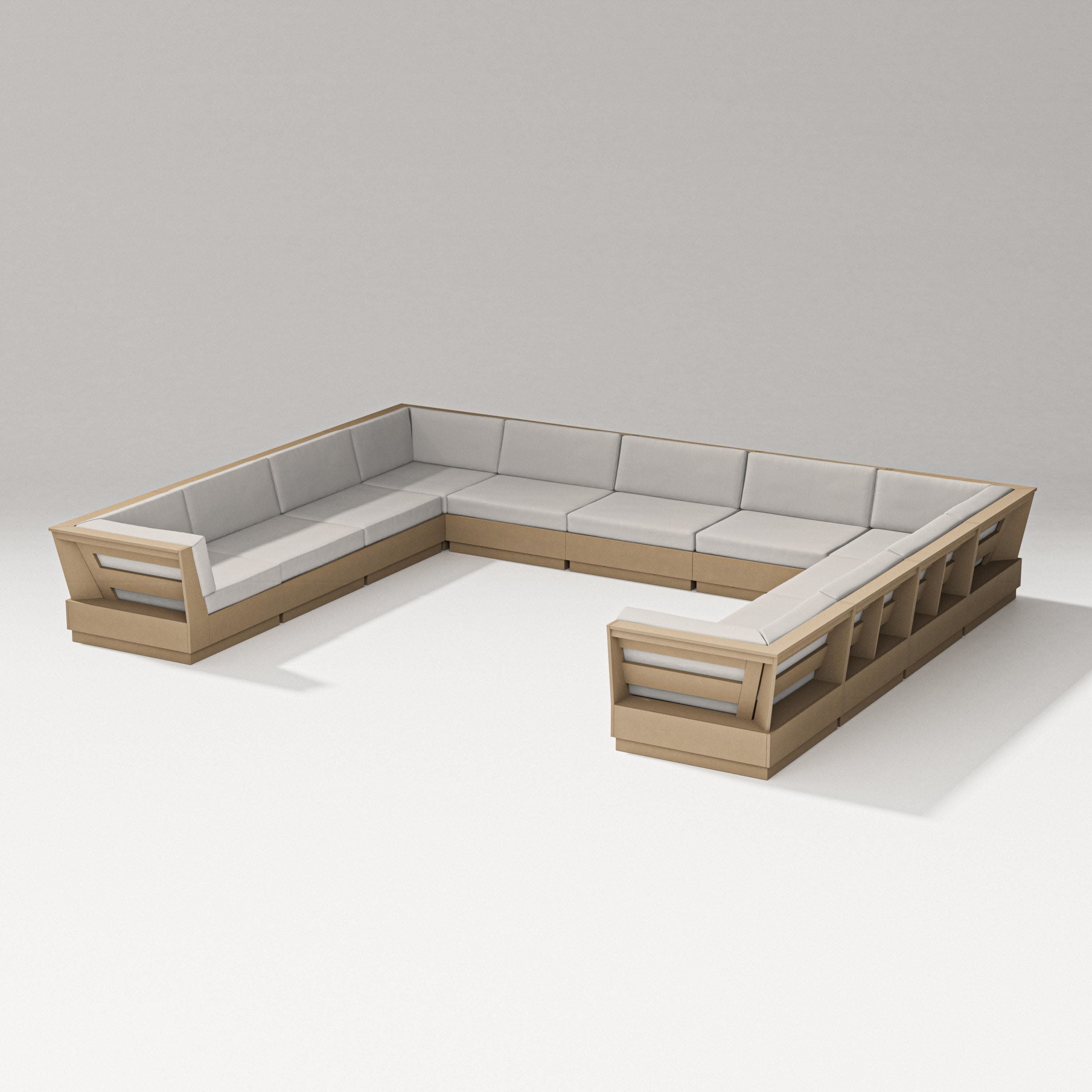 Elevate Large U-Shaped Sectional in Vintage Sahara / Cast Ash