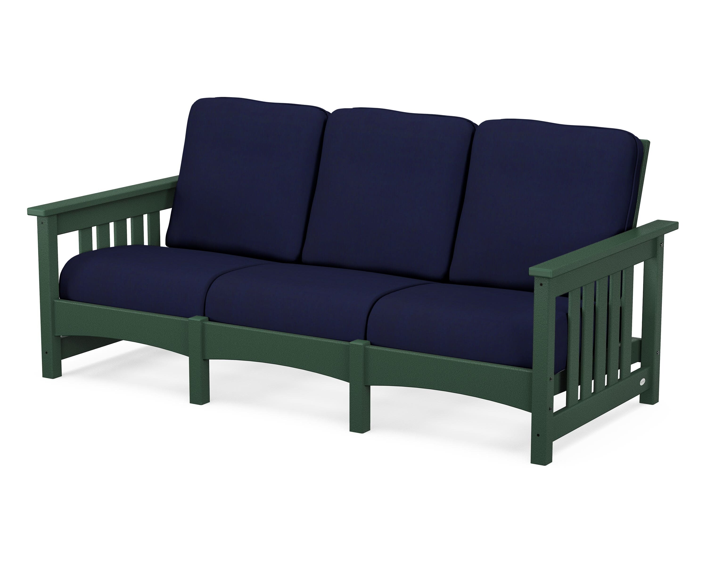 Club Mission Sofa in Green / Navy