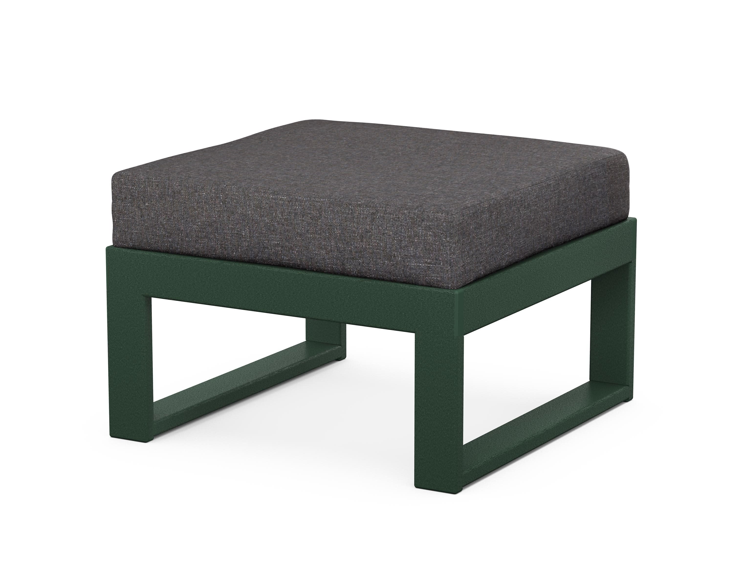 Modular Ottoman - Modern in Green / Ash Charcoal