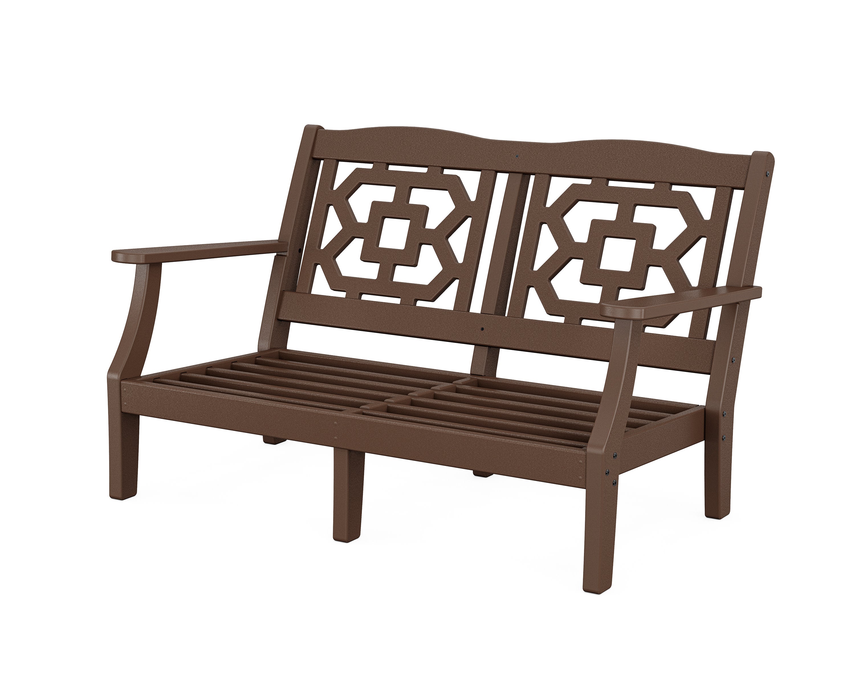 Chinoiserie Deep Seating Loveseat Frame in Mahogany