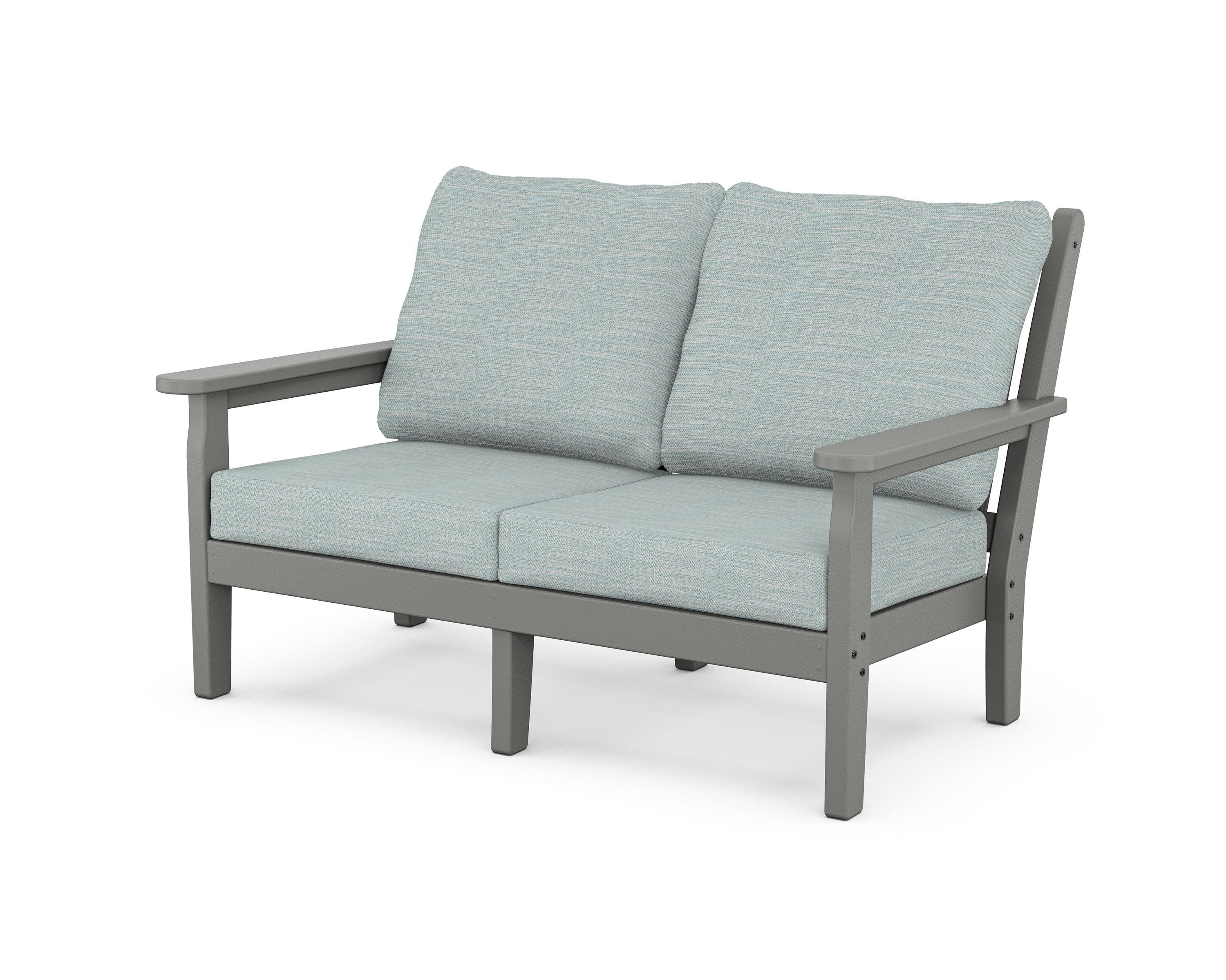 Chippendale Deep Seating Loveseat in Slate Grey / Soothe Mist