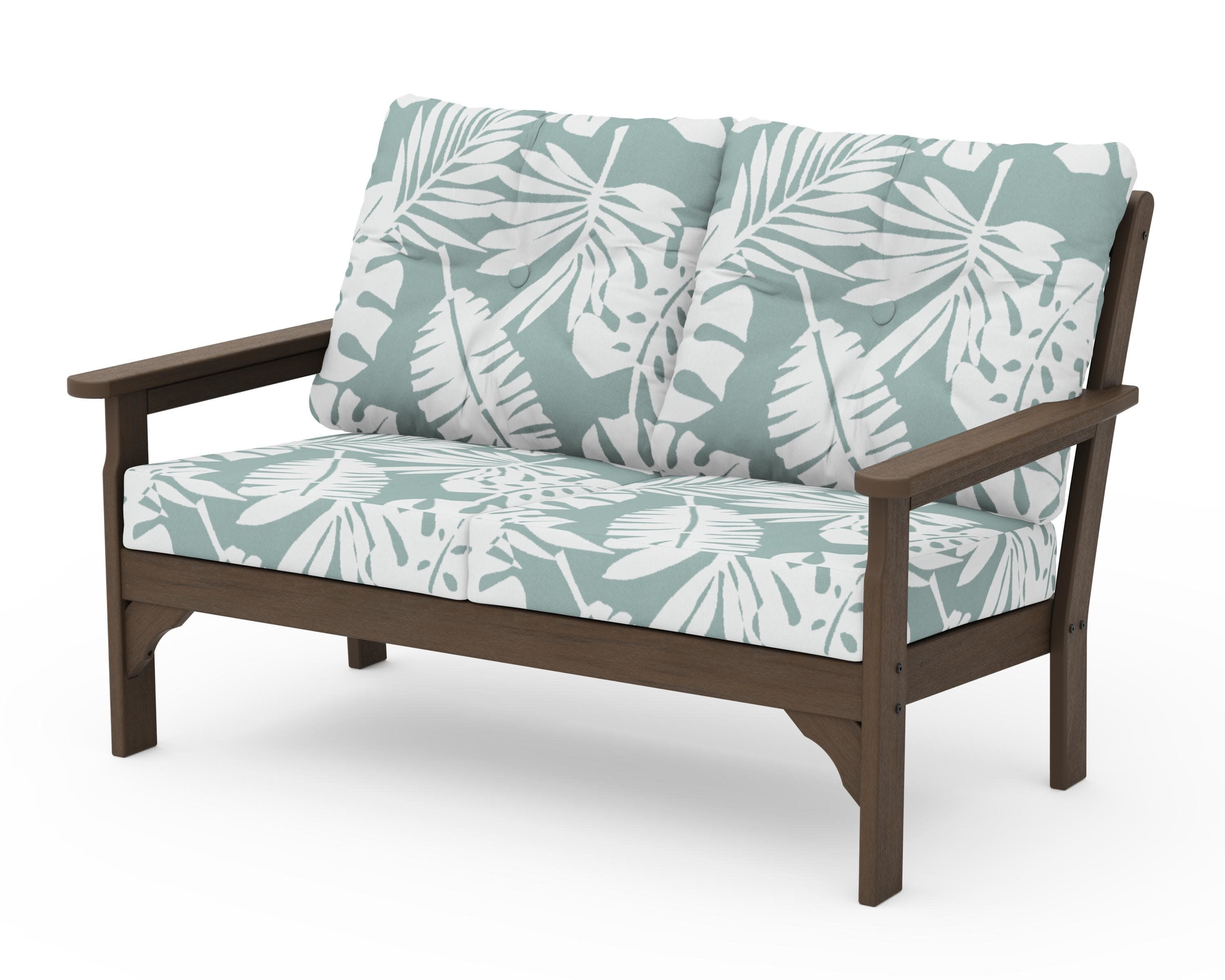 Vineyard Deep Seating Loveseat in Kona / Leaf Glacier Spa