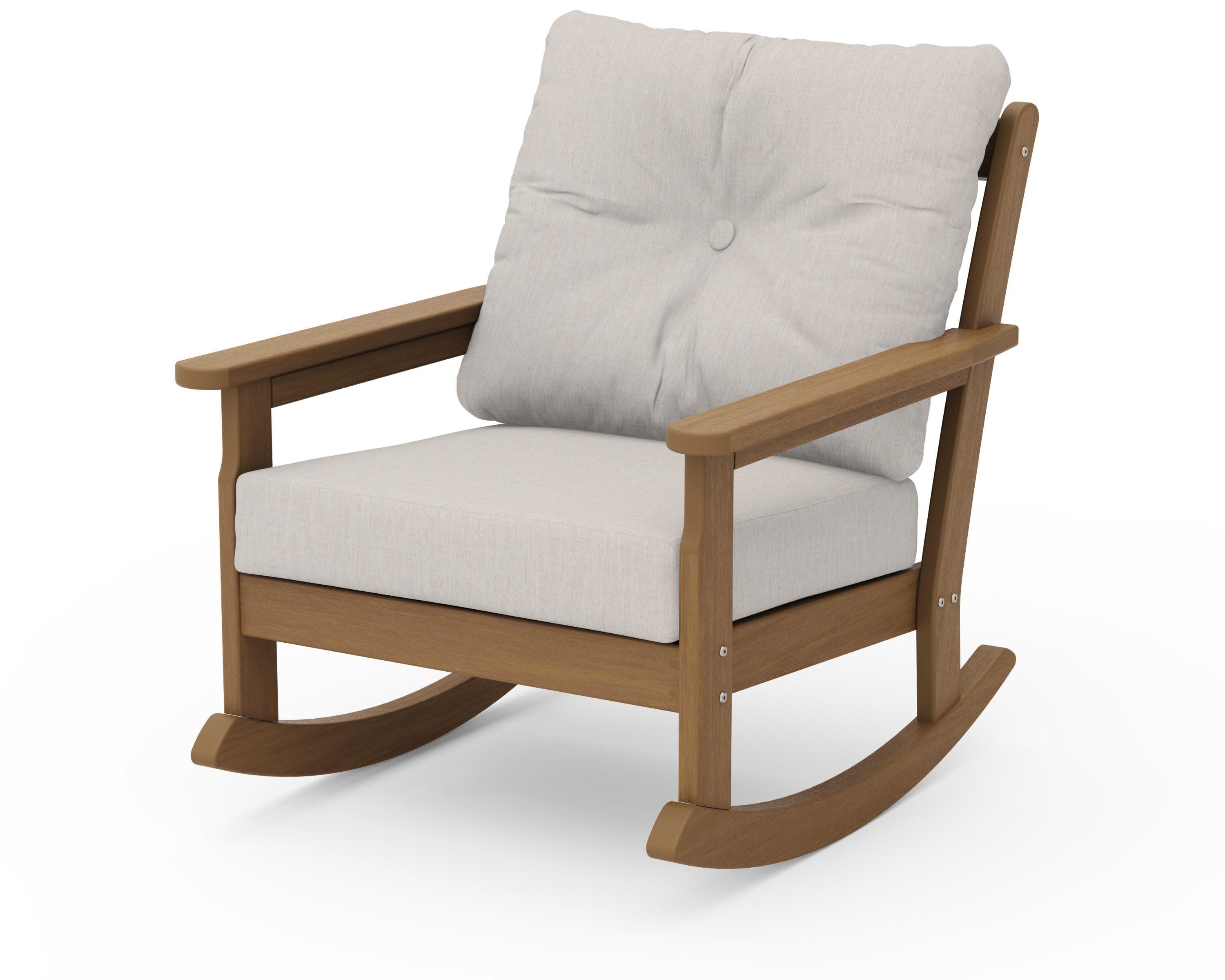 Vineyard Deep Seating Rocking Chair in Natural / Cast Ash