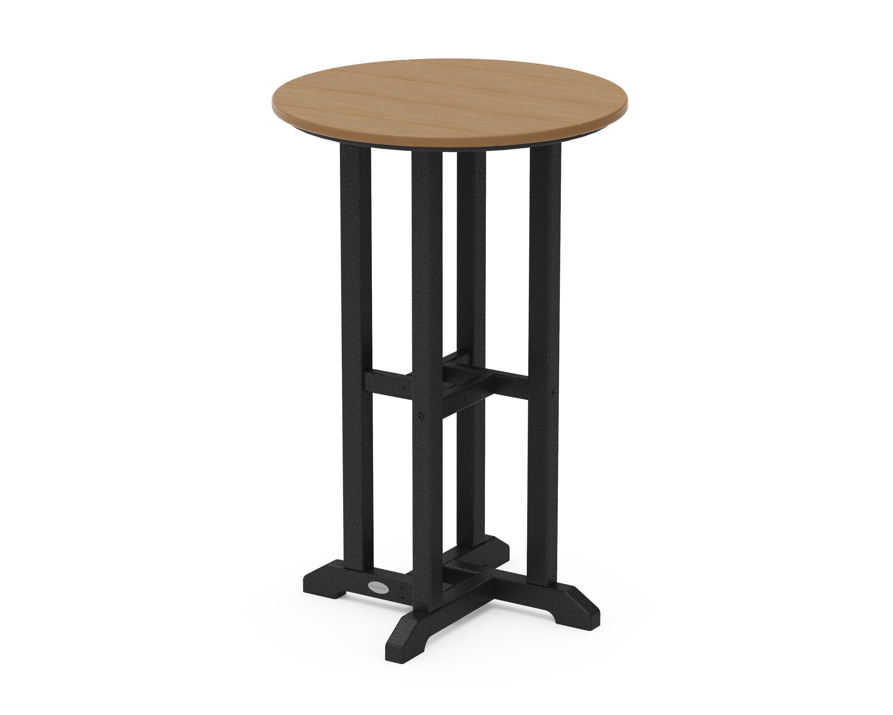 Contempo 24" Round Counter Table in Black / Natural