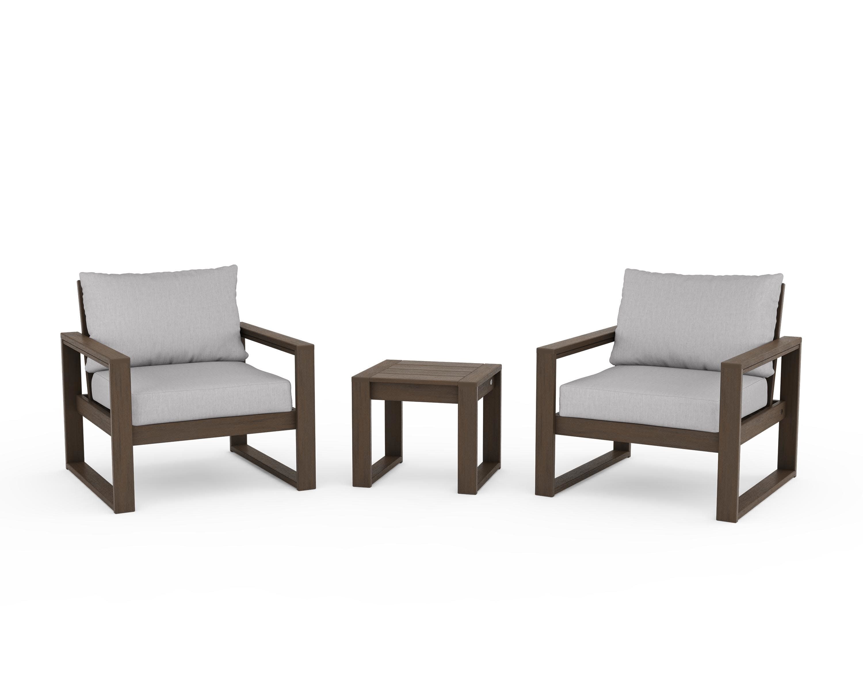 EDGE Sectional 3-Piece Deep Seating Set in Kona / Granite