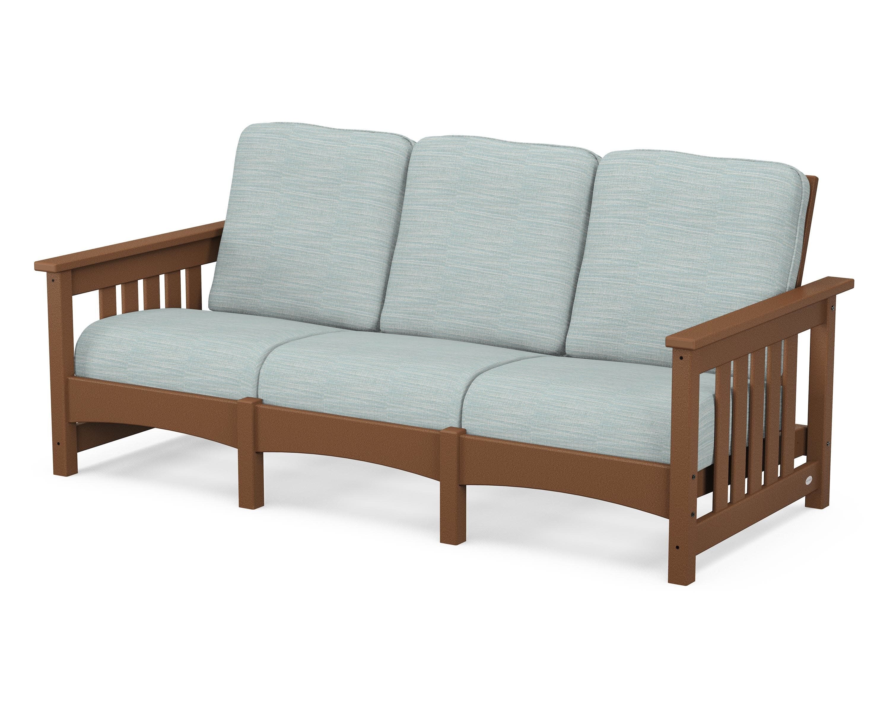 Club Mission Sofa in Teak / Soothe Mist