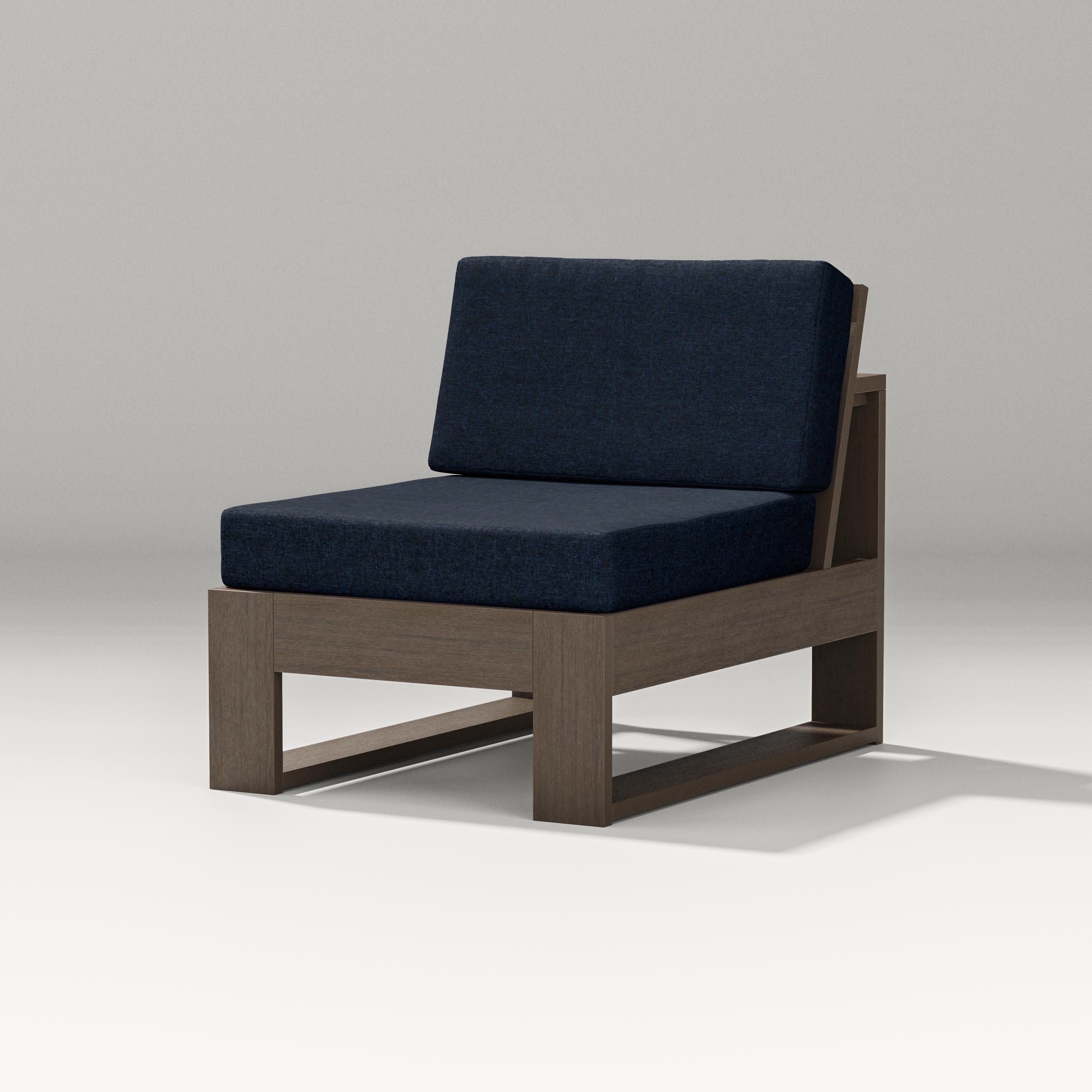 Latitude Modular Armless Chair in Kona / Marine Indigo