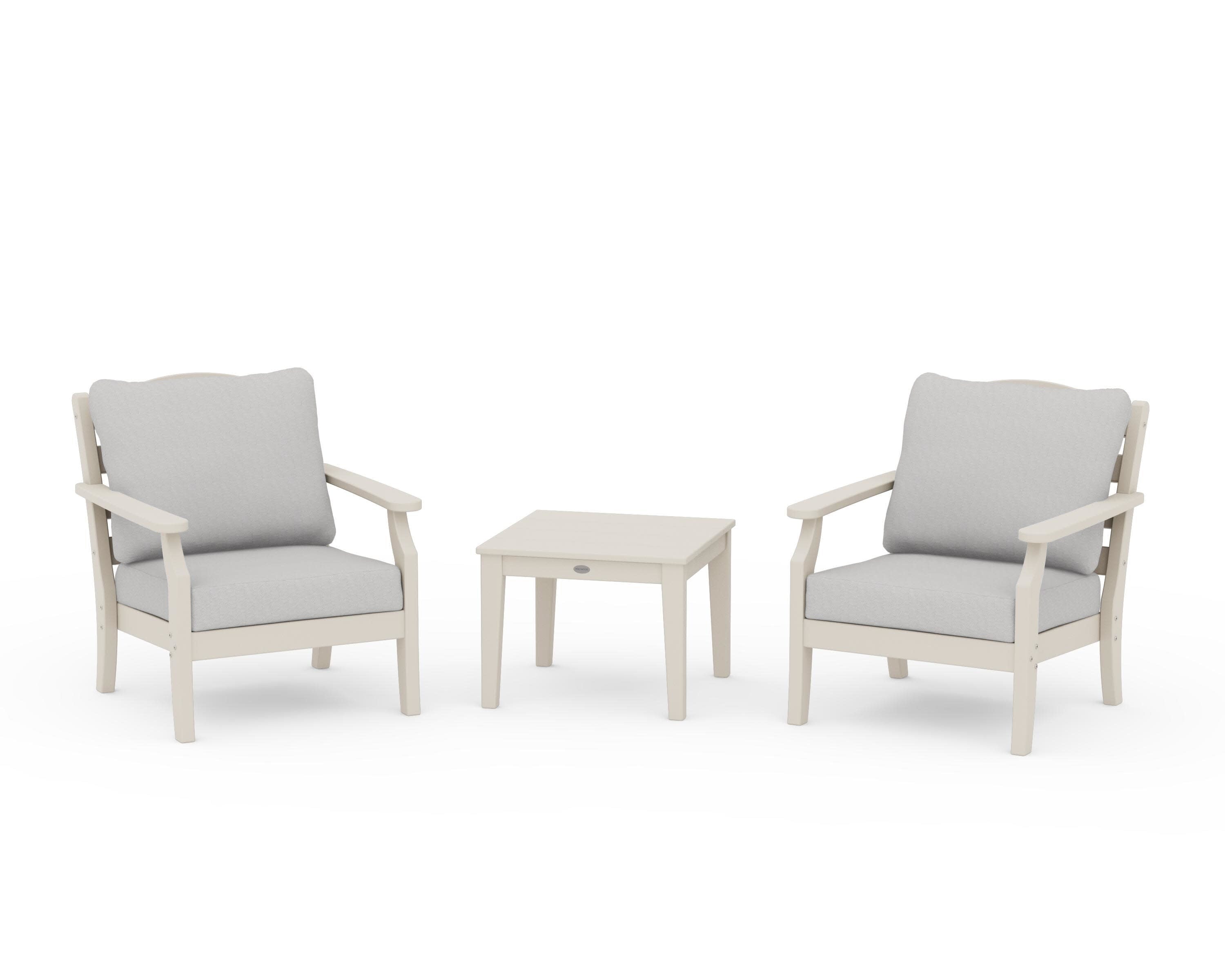 Savannah 3-Piece Deep Seating Set in Sand / Diamond in the Rough