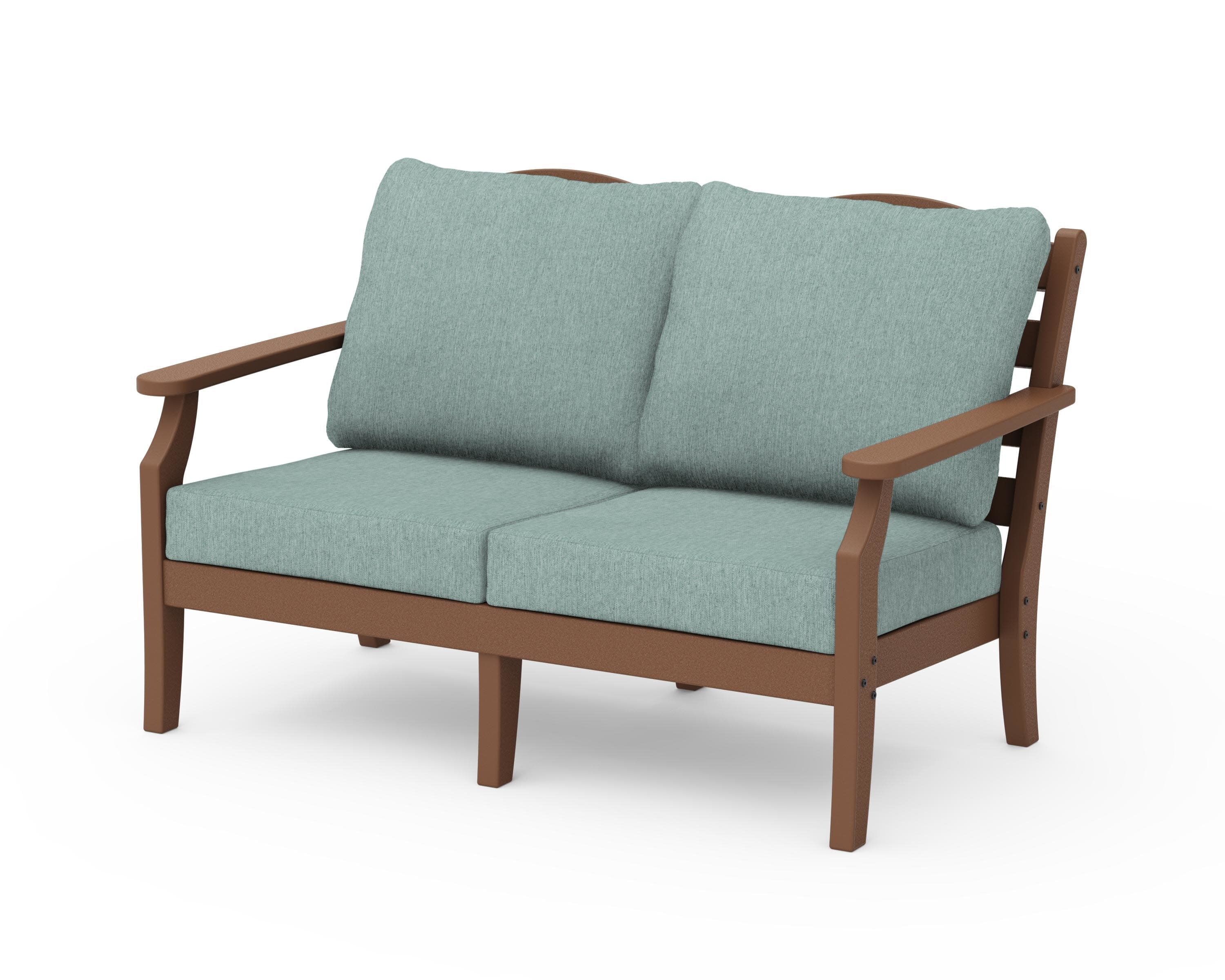 Savannah Deep Seating Loveseat in Teak / Glacier Spa