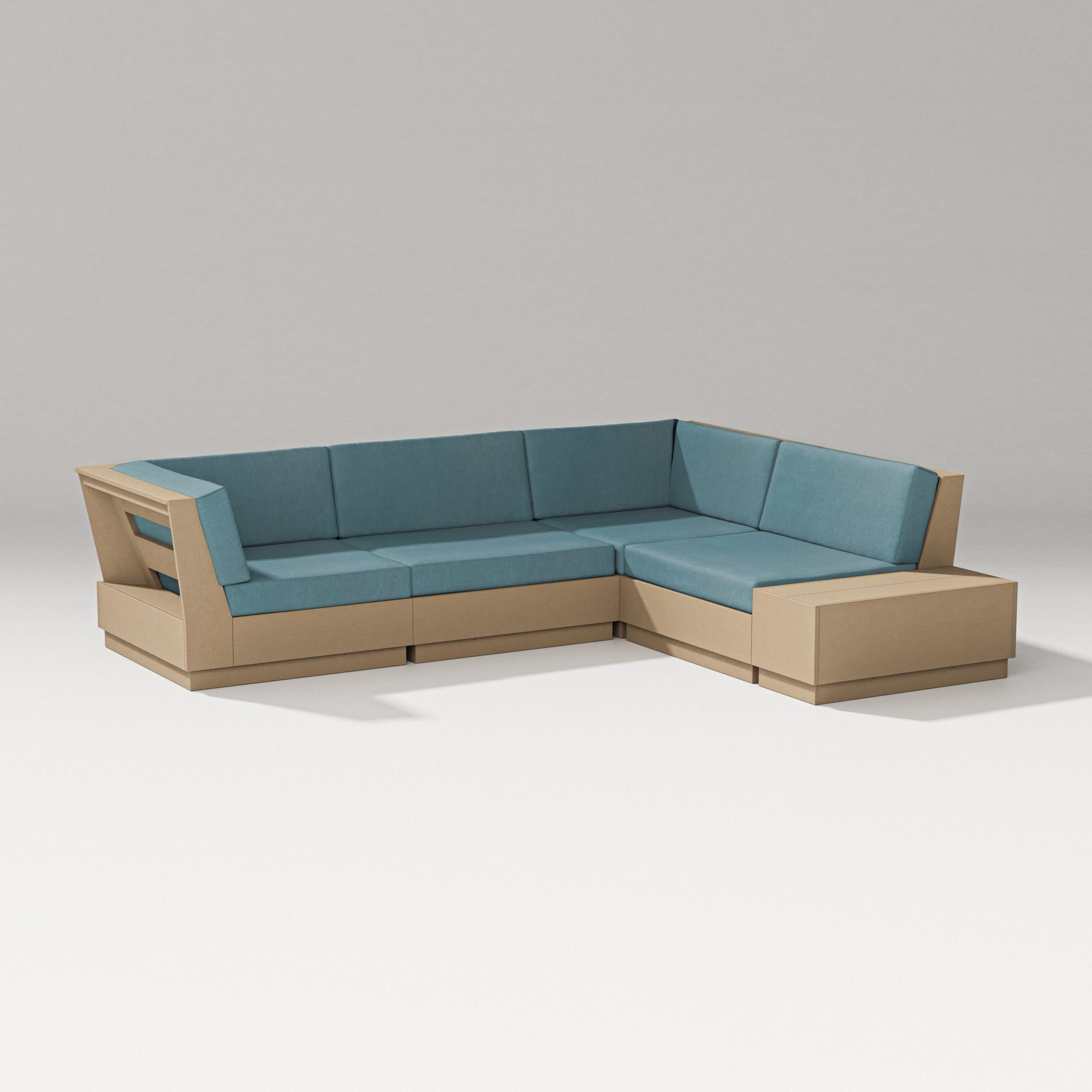 Elevate Corner Sectional in Vintage Sahara / Ocean Teal