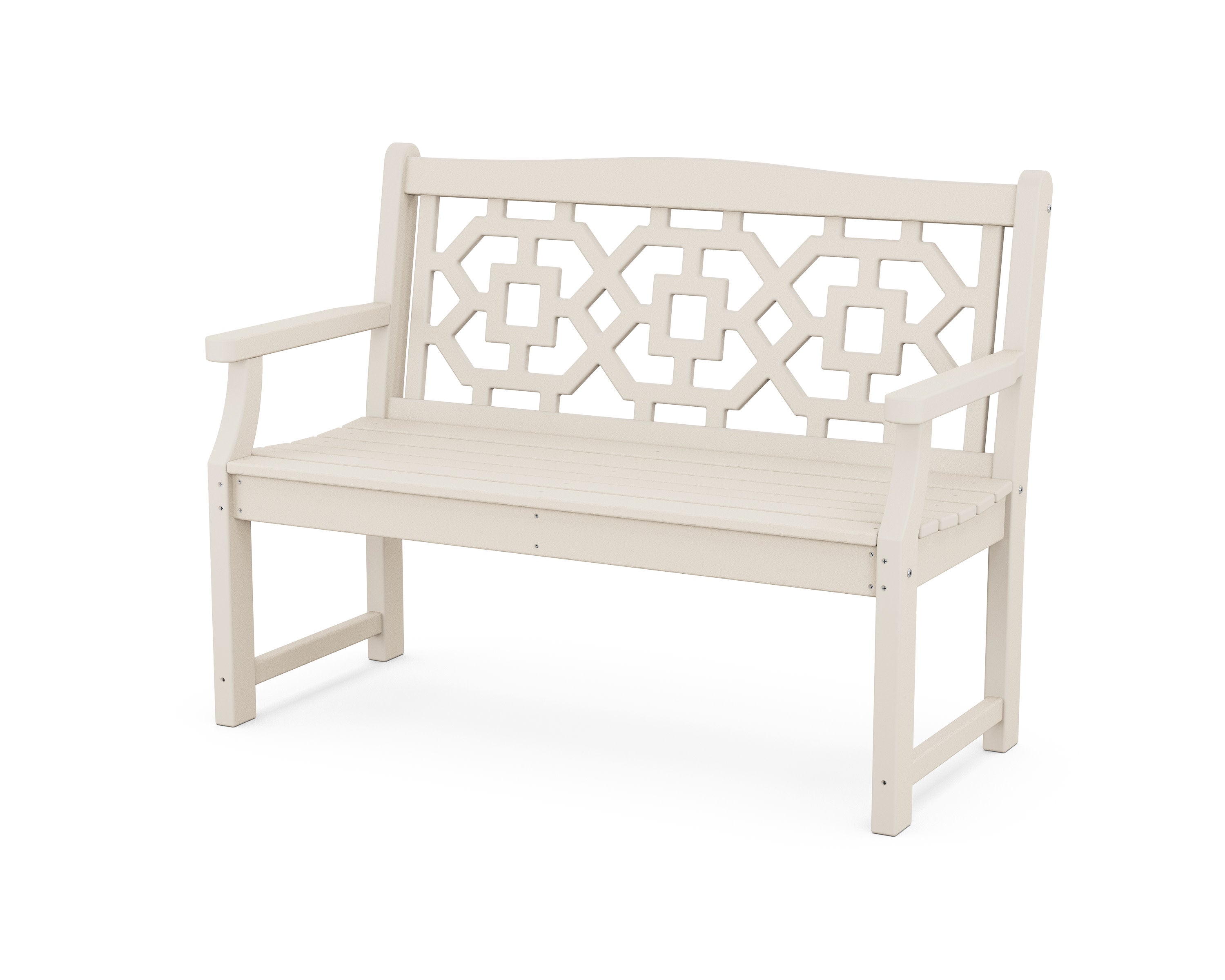 Chinoiserie 48" Garden Bench in Sand