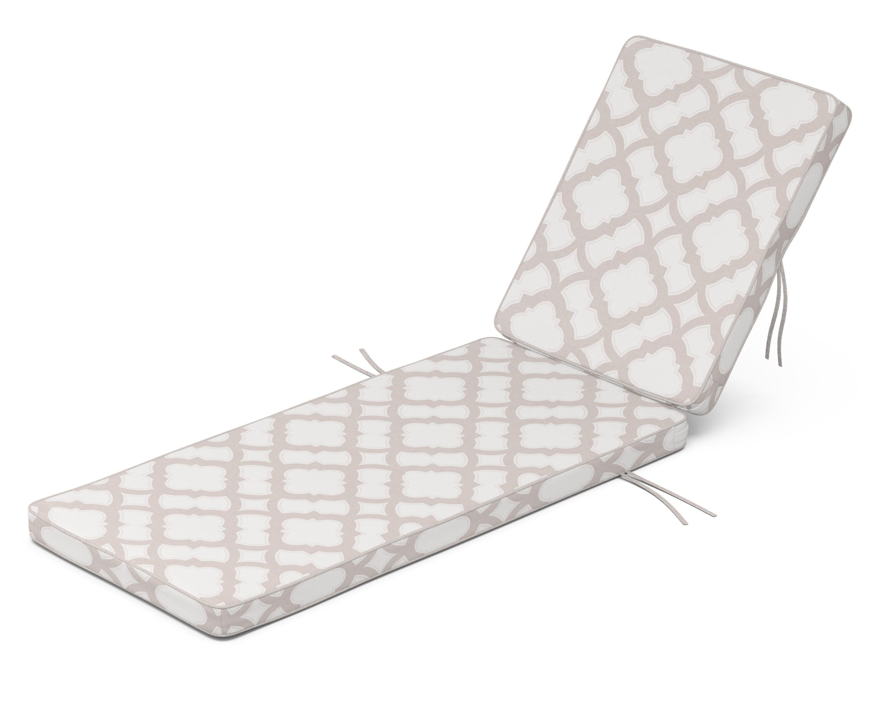 Acadia Chaise Cushion in Trellis Dune Burlap