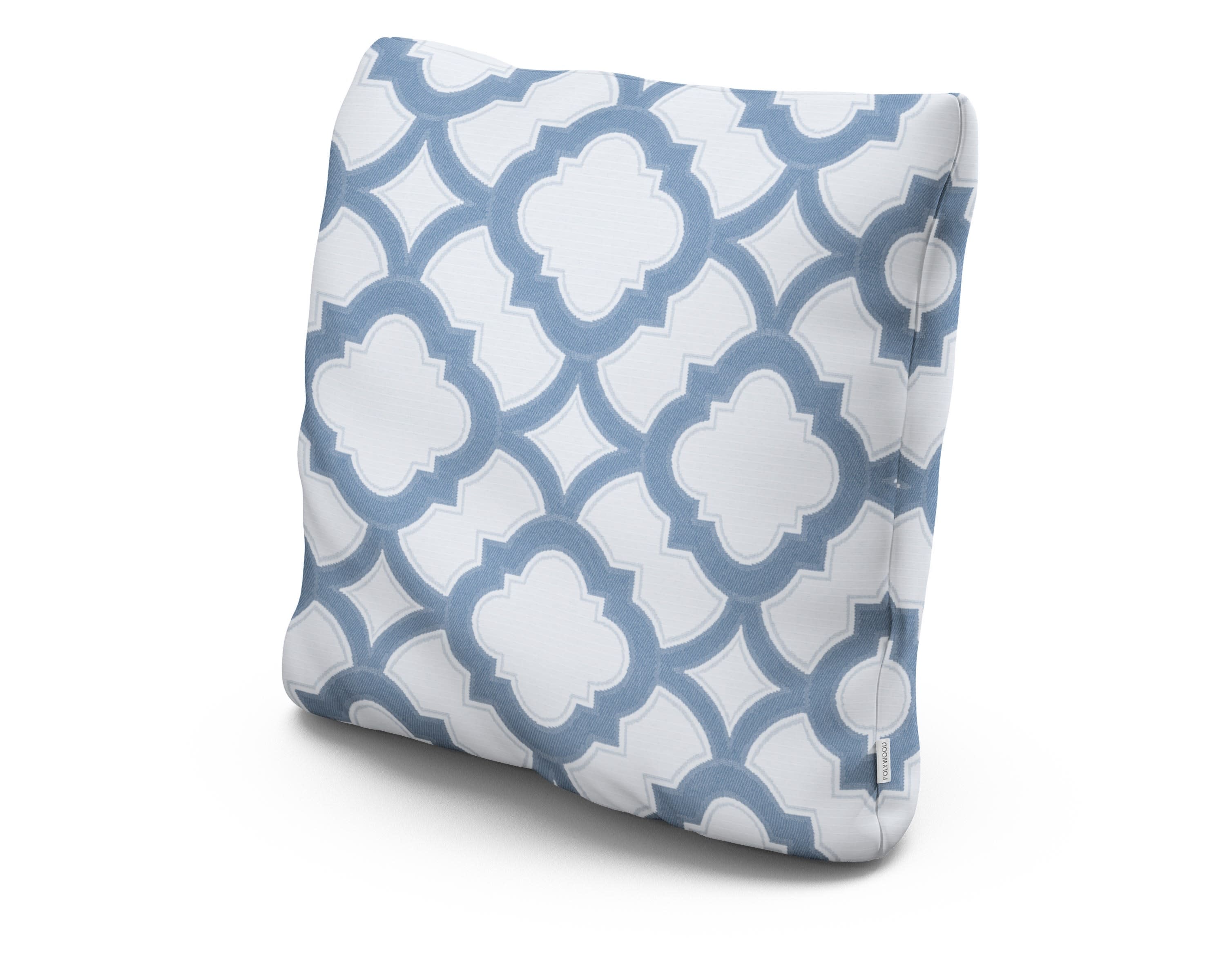 20" Outdoor Throw Pillow in Trellis Sky Blue