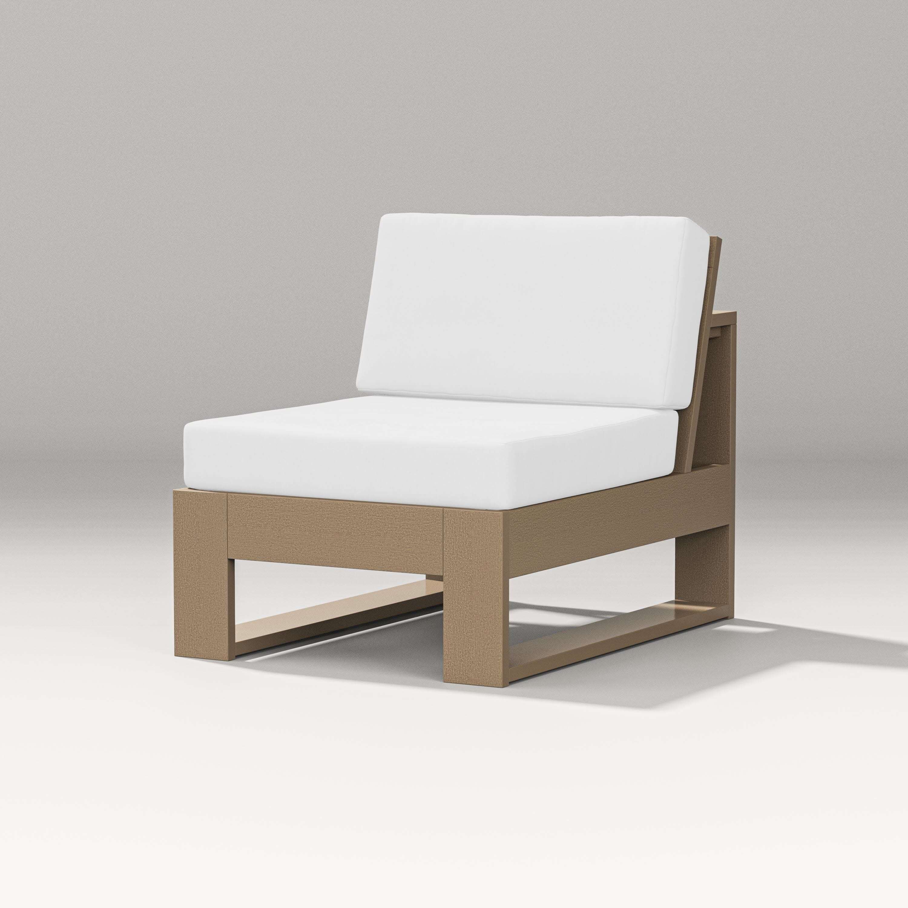 Latitude Modular Armless Chair in Vintage Sahara / Natural
