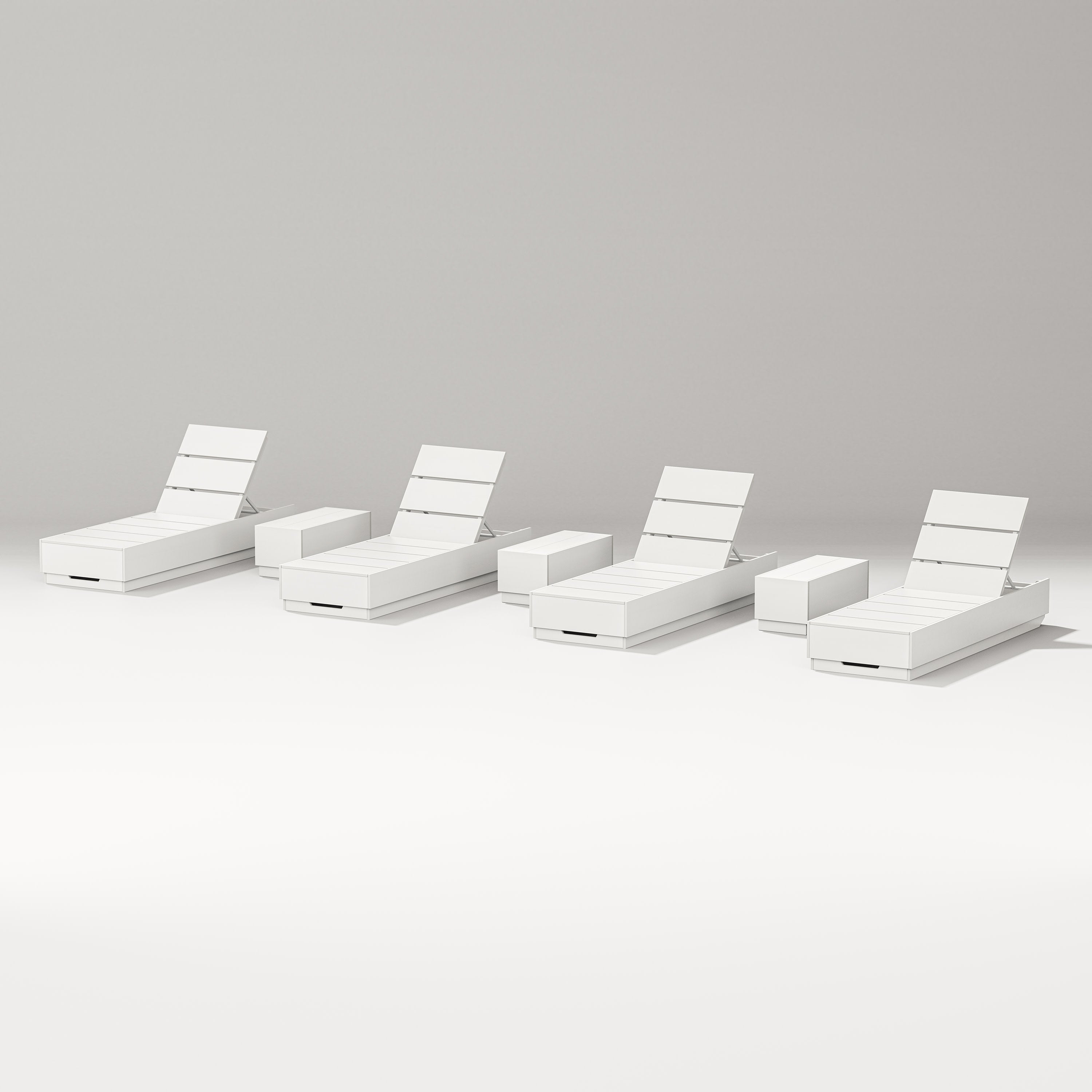 Elevate 7-Piece Chaise Lounge Set in Vintage White