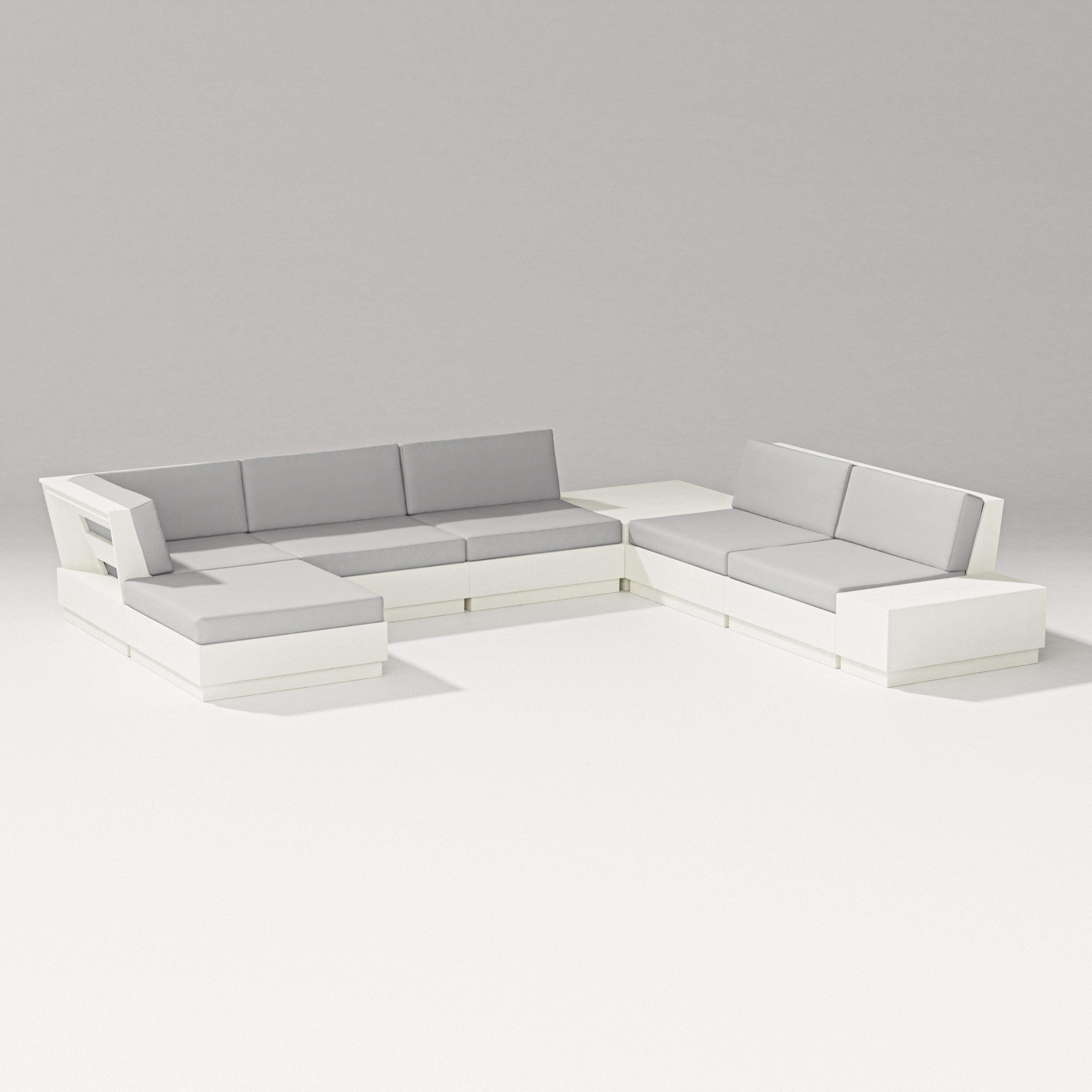 Elevate 8-Piece Corner Sectional in Vintage White / Diamond in the Rough