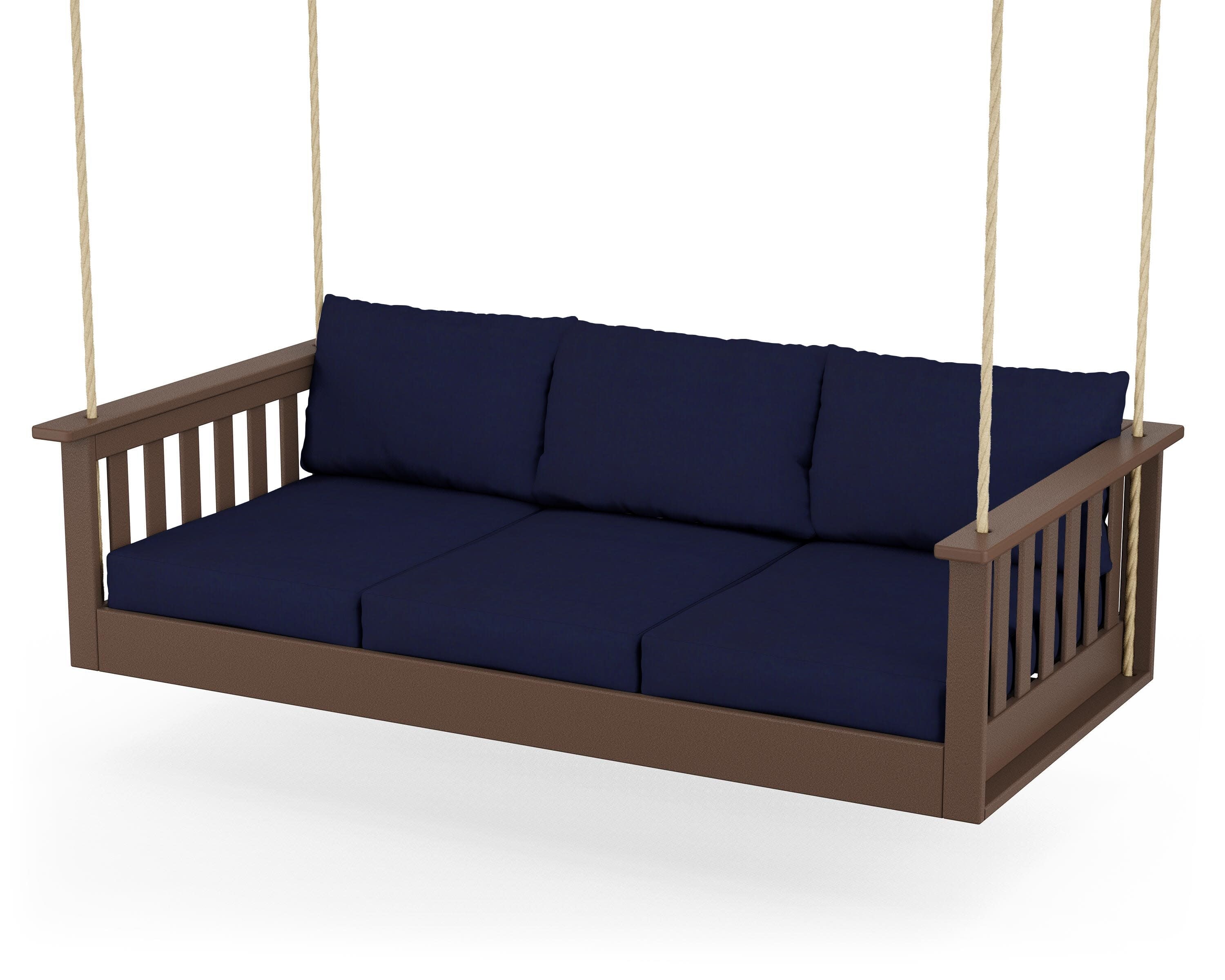 Vineyard Daybed Swing in Mahogany / Navy