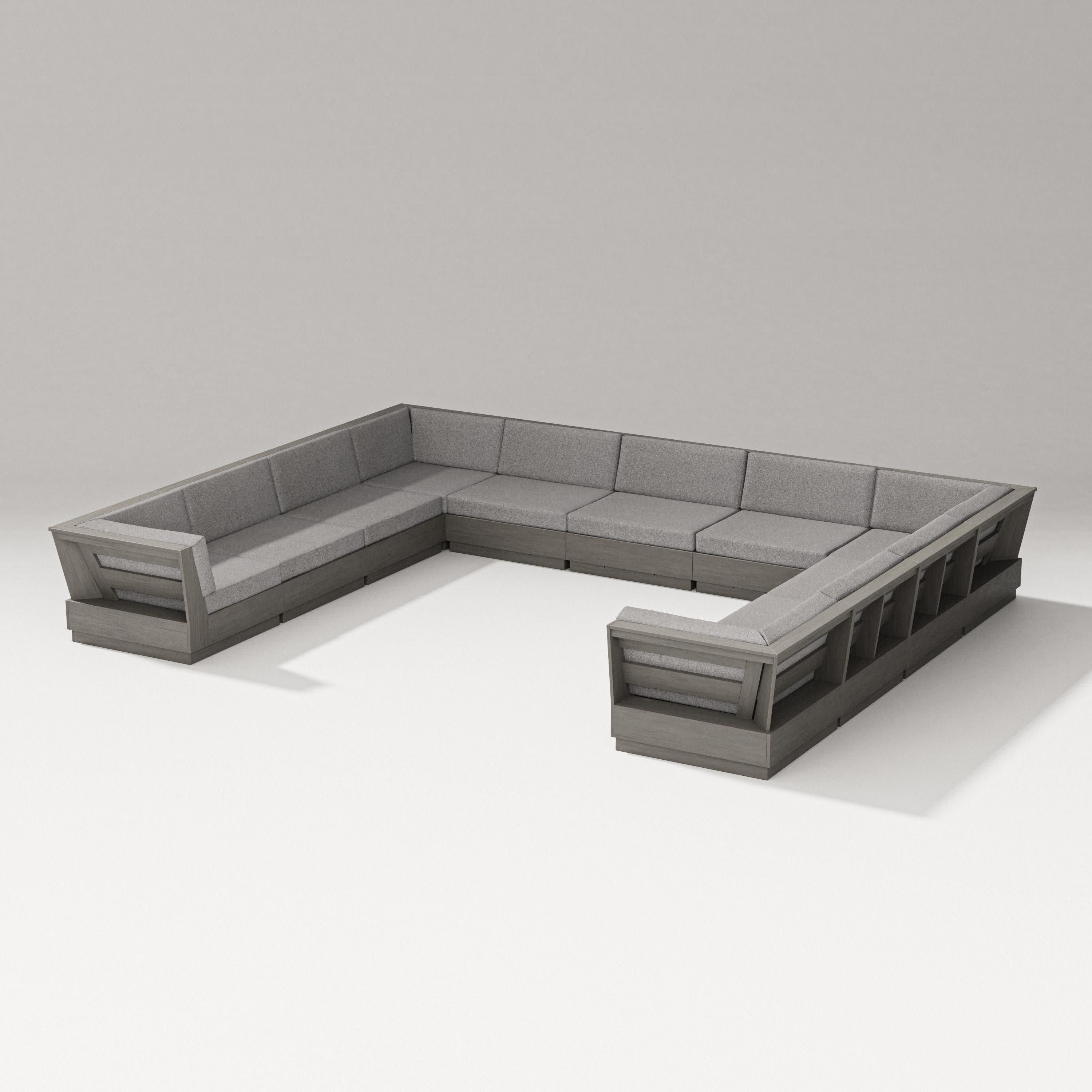 Elevate Large U-Shaped Sectional in Driftwood / Grey Mist
