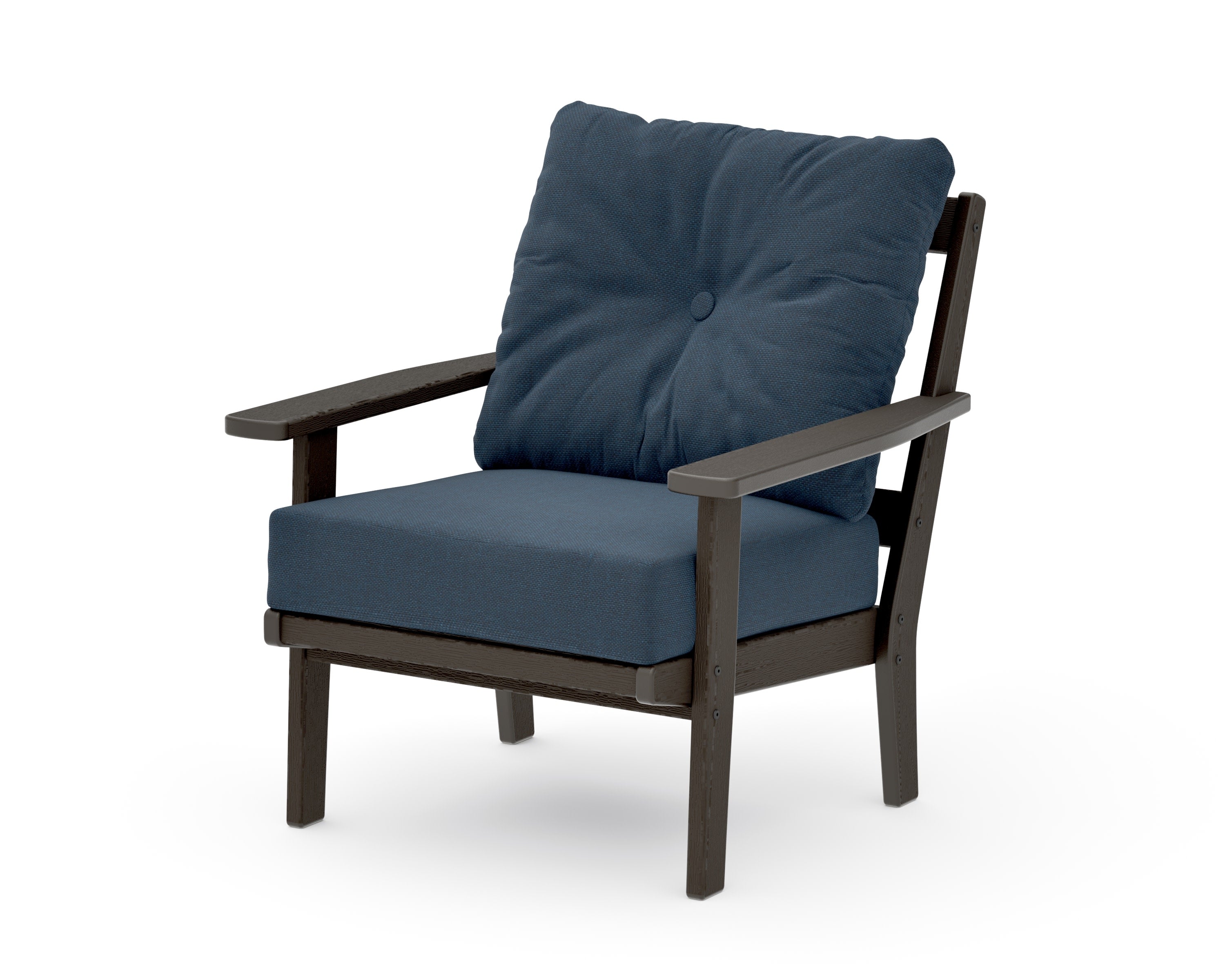 Prairie Deep Seating Chair in Vintage Coffee / Marine Indigo