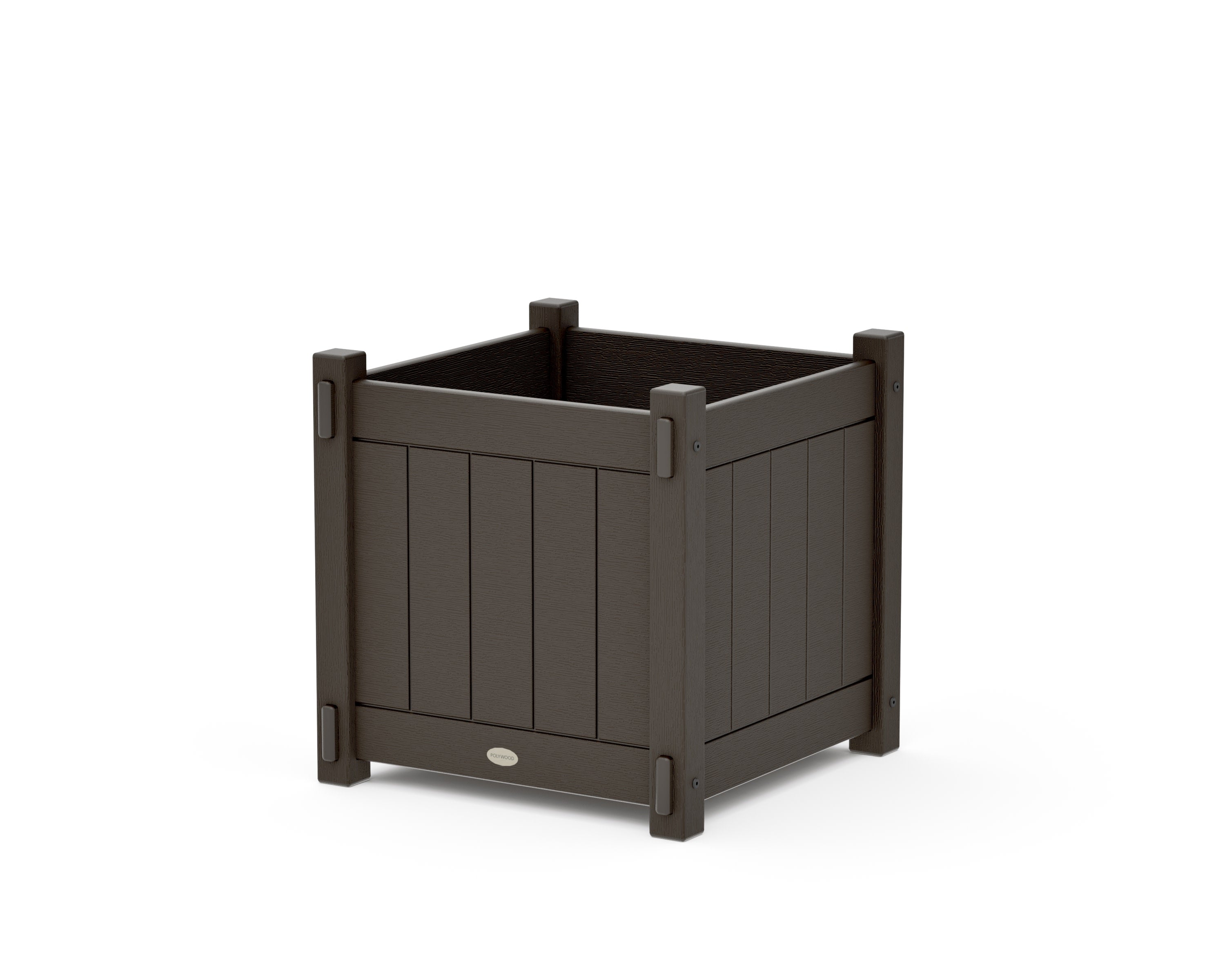 Vineyard Large Square Planter Box in Vintage Coffee