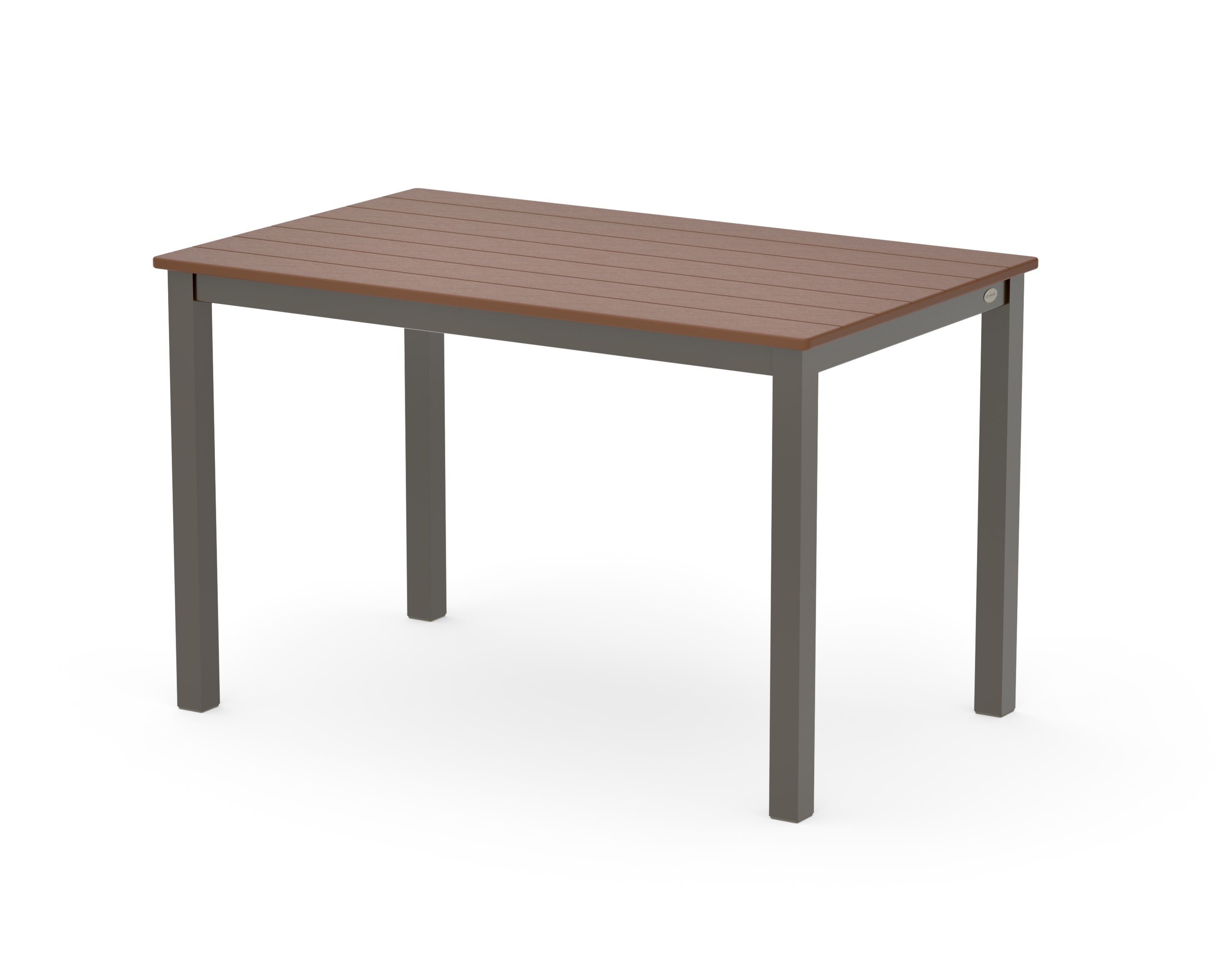 Main Street 30 x 48 Dining Table in Bronze / Teak