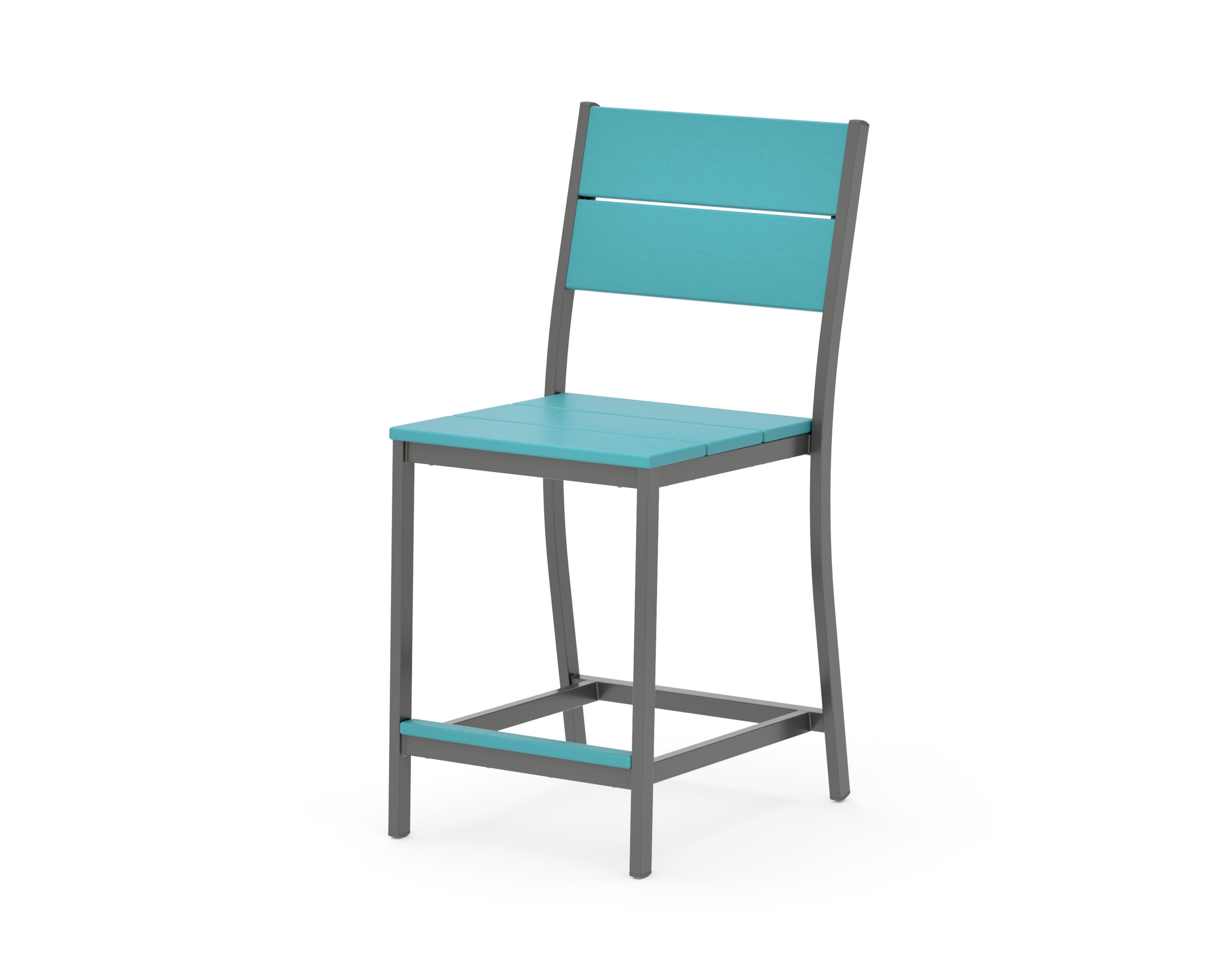 Main Street Counter Side Chair in Charcoal / Aruba