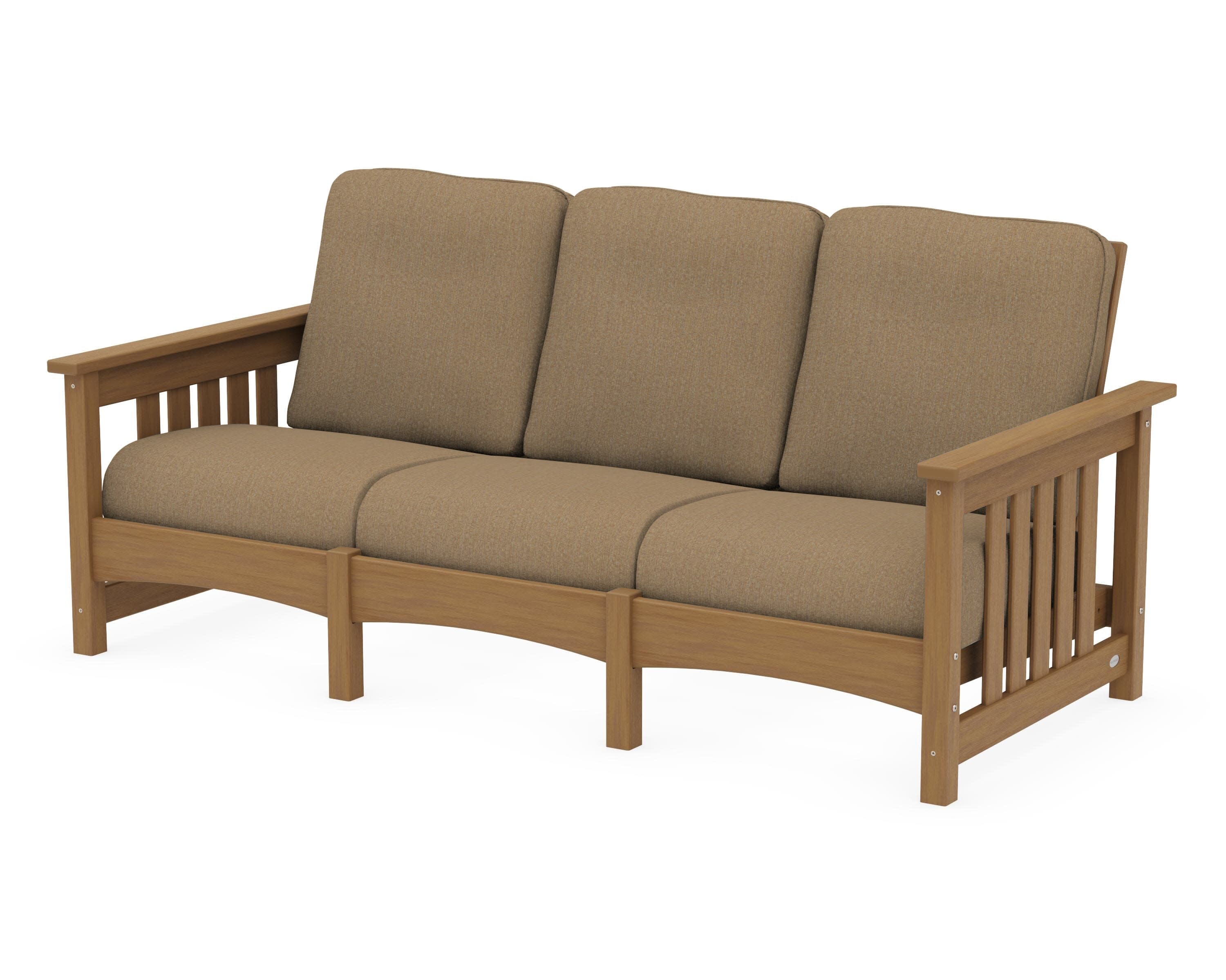 Club Mission Sofa in Natural / Sesame