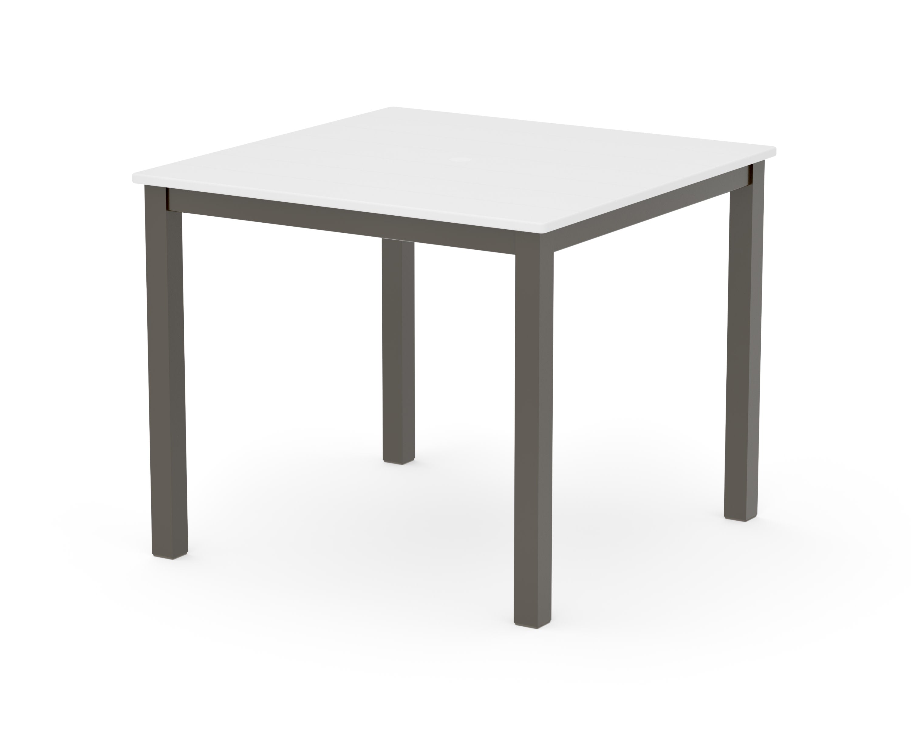 Main Street 36" x 36" Dining Table in Bronze / White