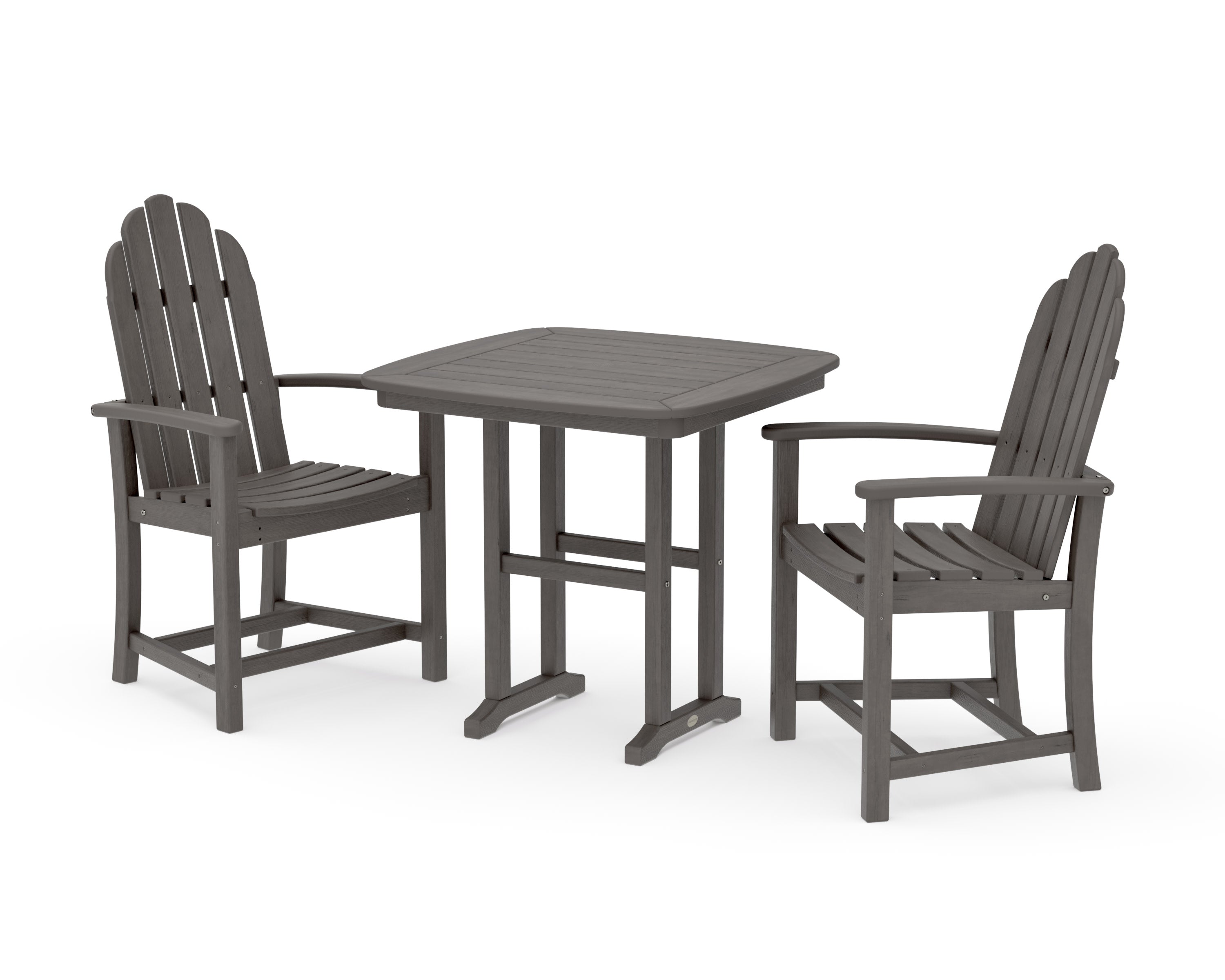Classic Adirondack 3-Piece Dining Set in Driftwood