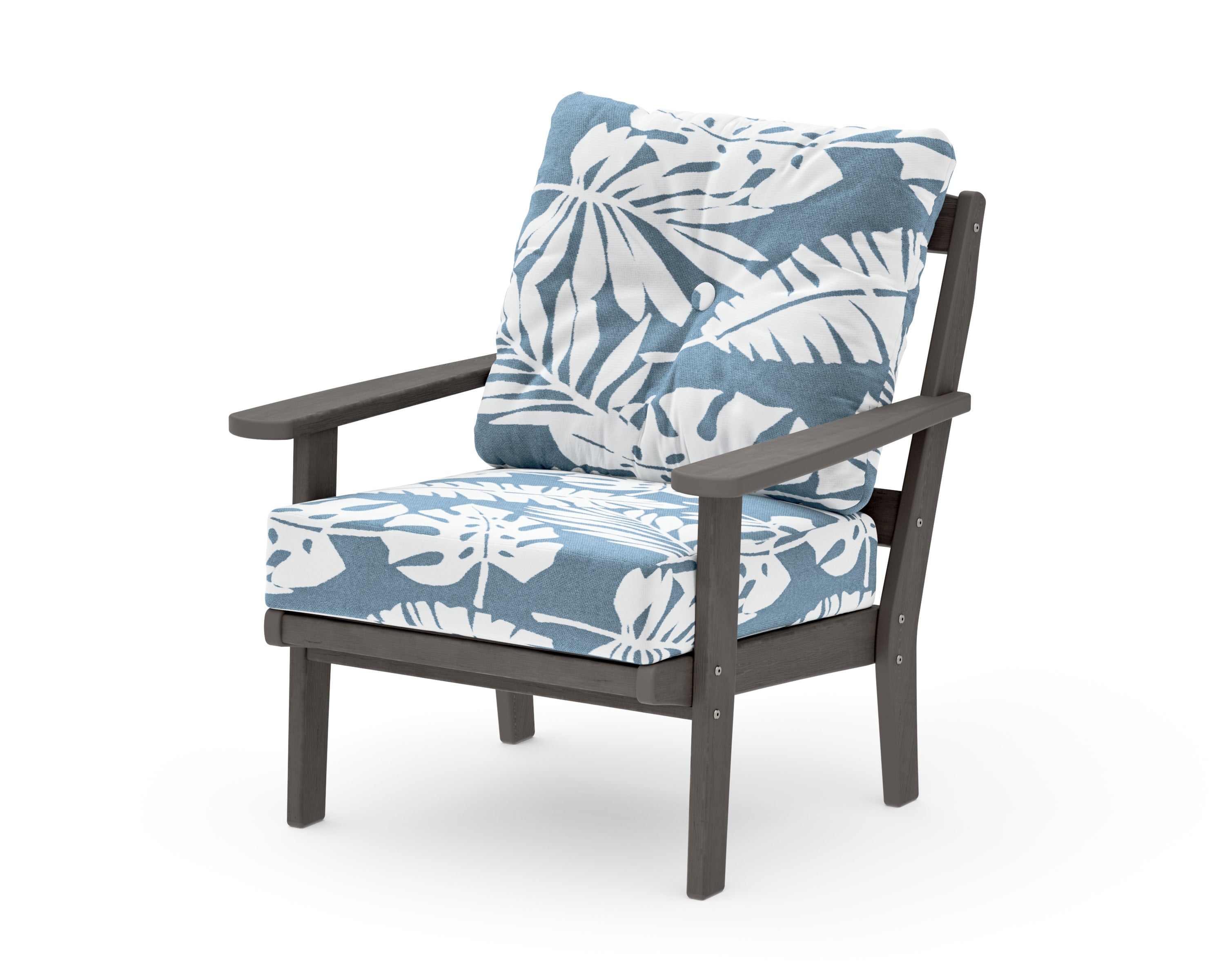 Mission Deep Seating Chair in Driftwood / Leaf Sky Blue