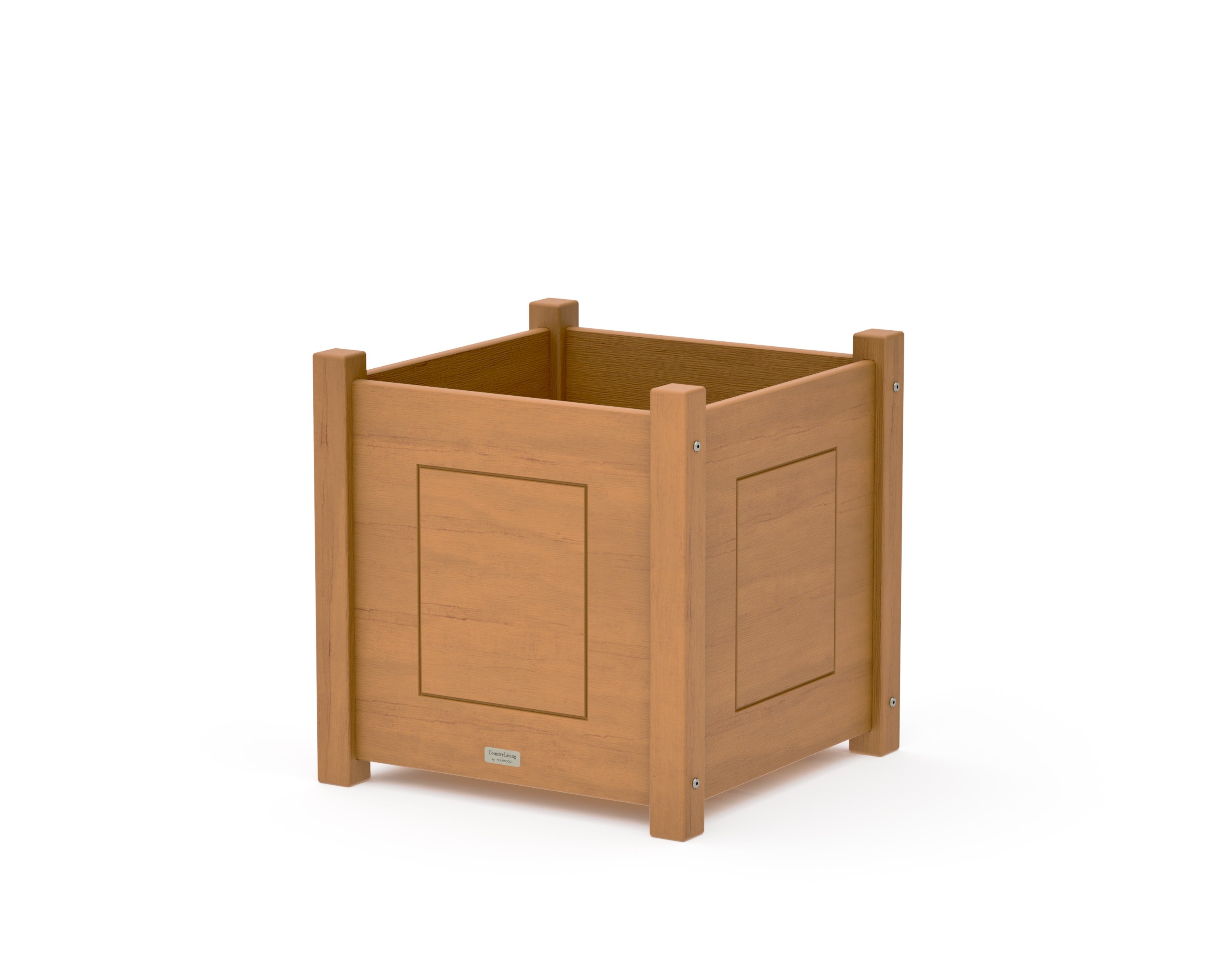 Country Living Large Square Planter Box in Natural