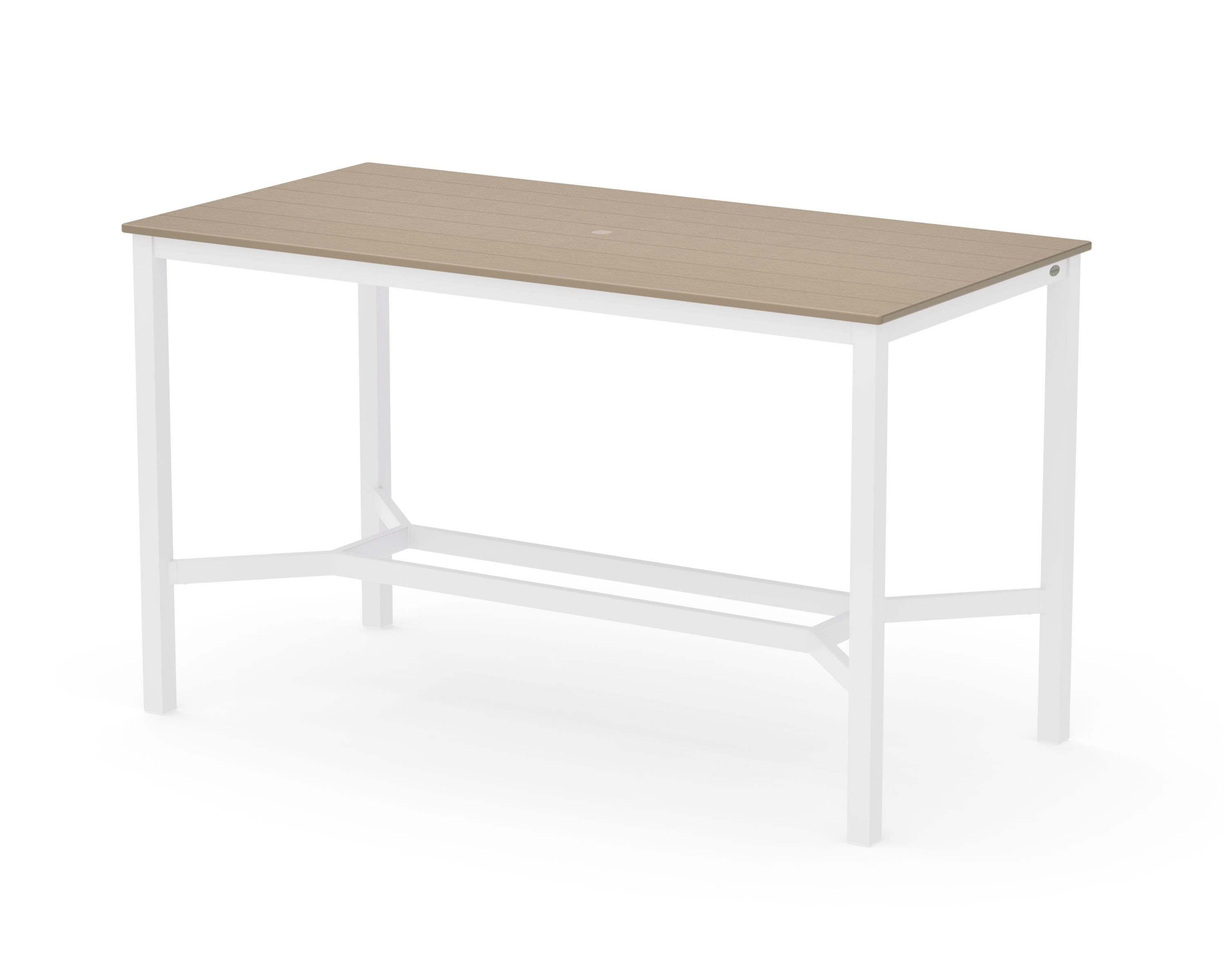 Main Street 36 x 72 Bar Table in White / Vintage Sahara