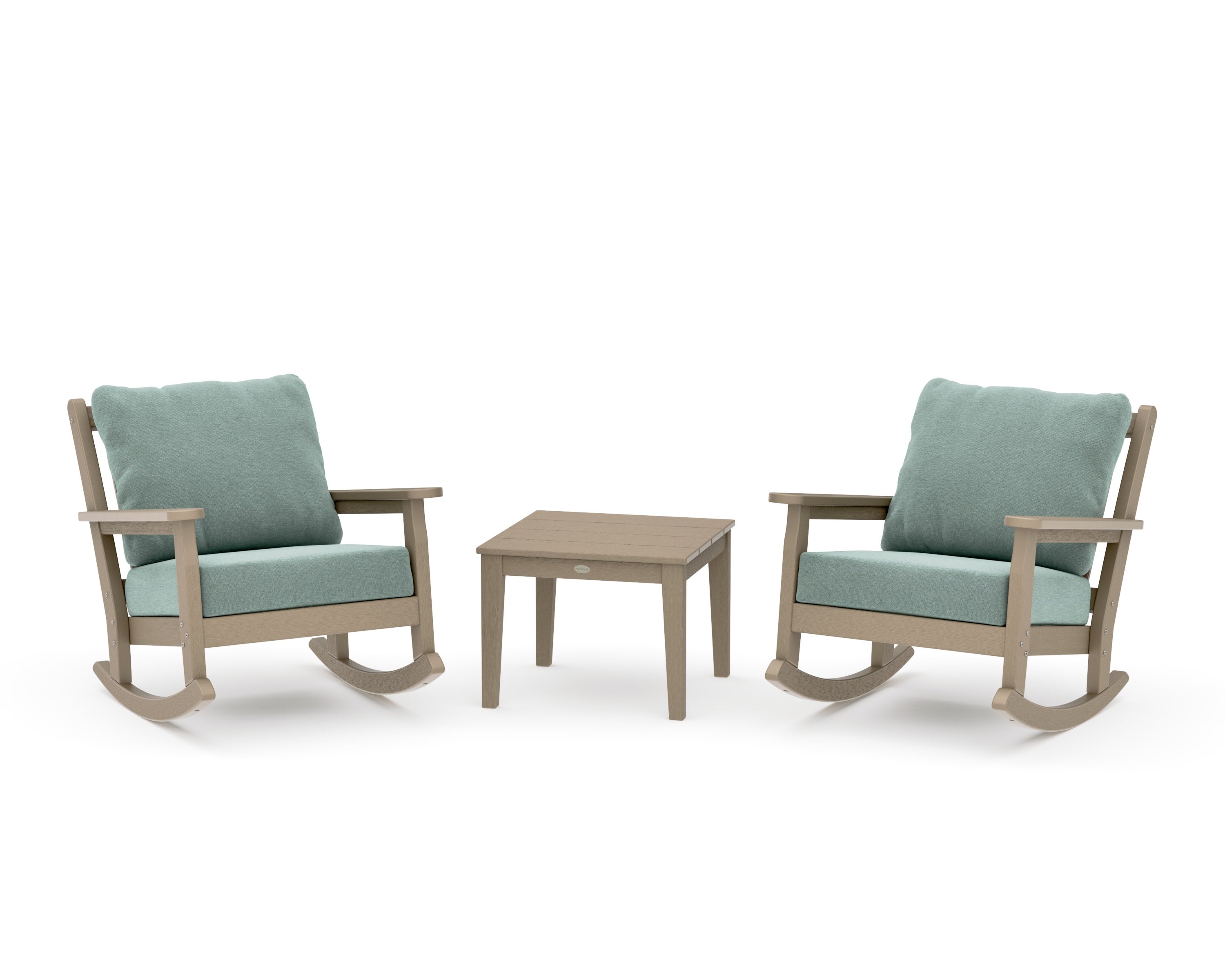 Chippendale 3-Piece Deep Seating Rocker Set in Vintage Sahara / Glacier Spa