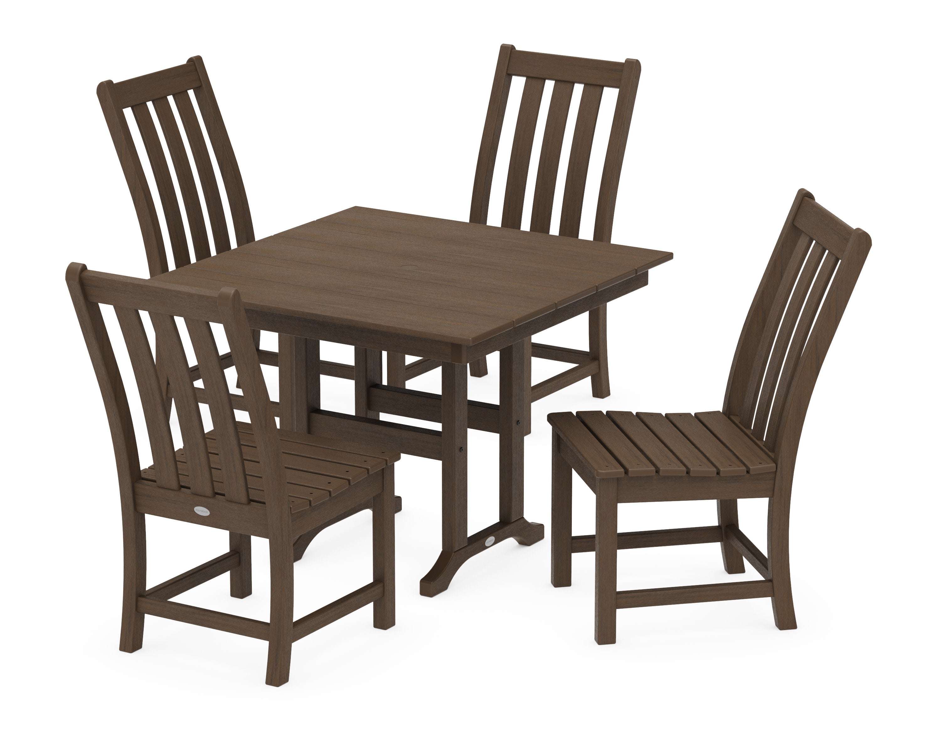 Vineyard Side Chair 5-Piece Farmhouse Dining Set in Kona