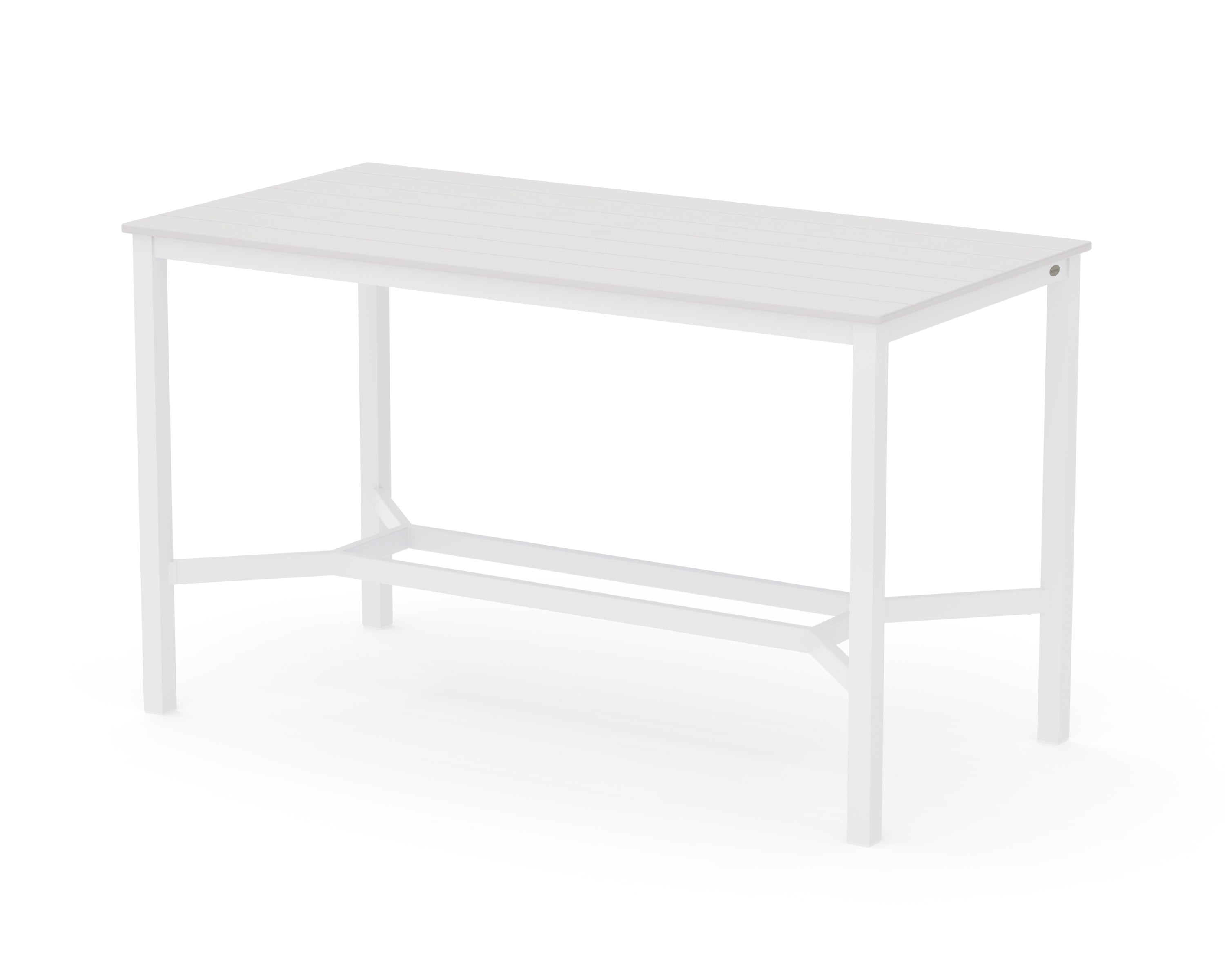 Main Street 36 x 72 Bar Table in White / Vintage White