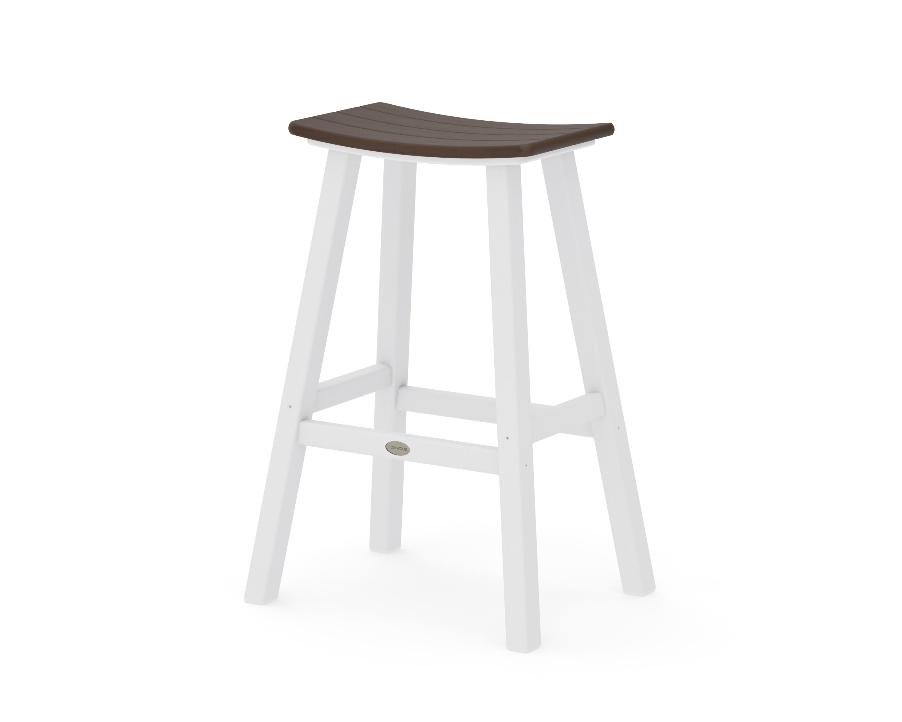 Contempo 30" Saddle Bar Stool in White / Kona