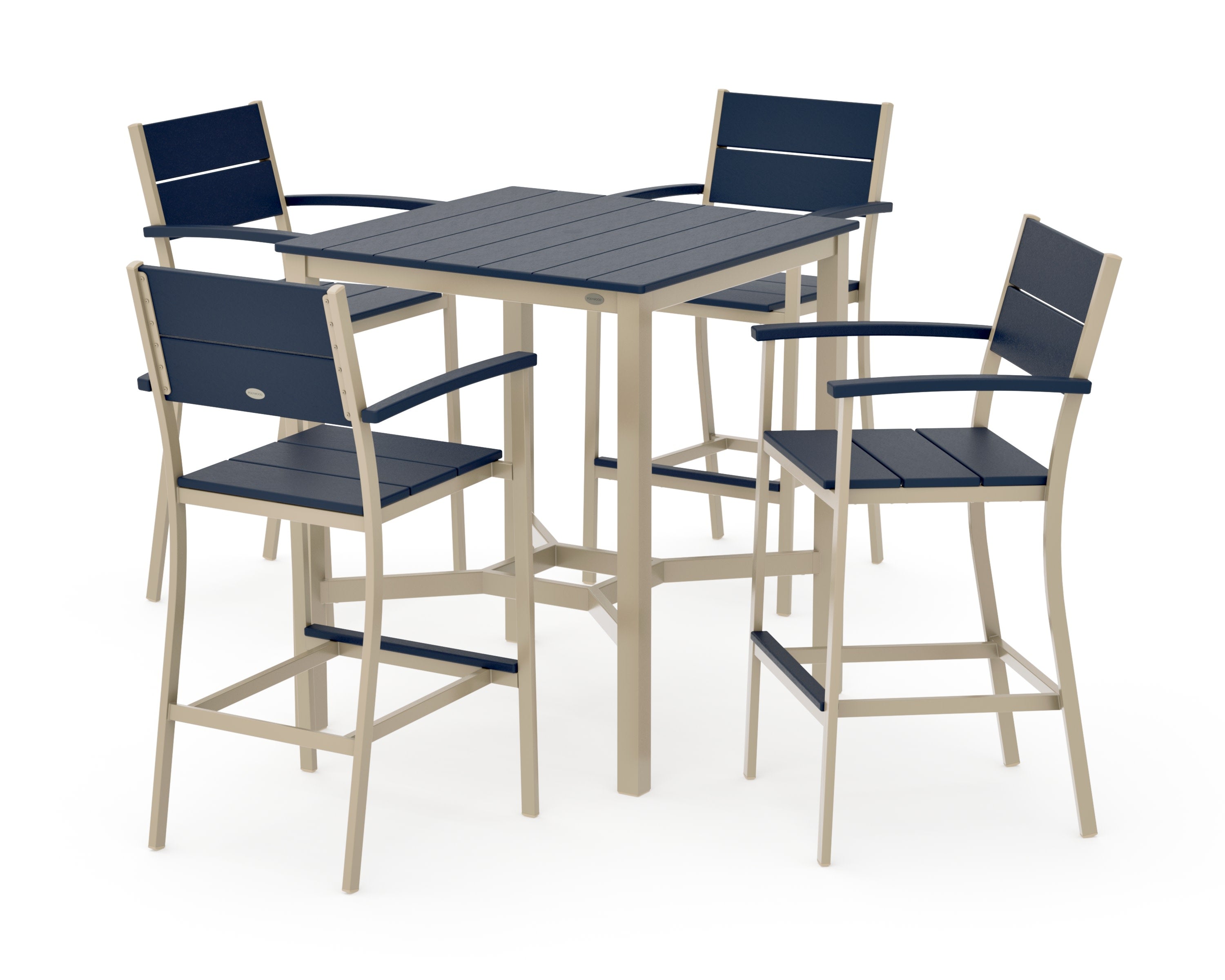 Main Street 5-Piece Bar Set in Sand / Navy