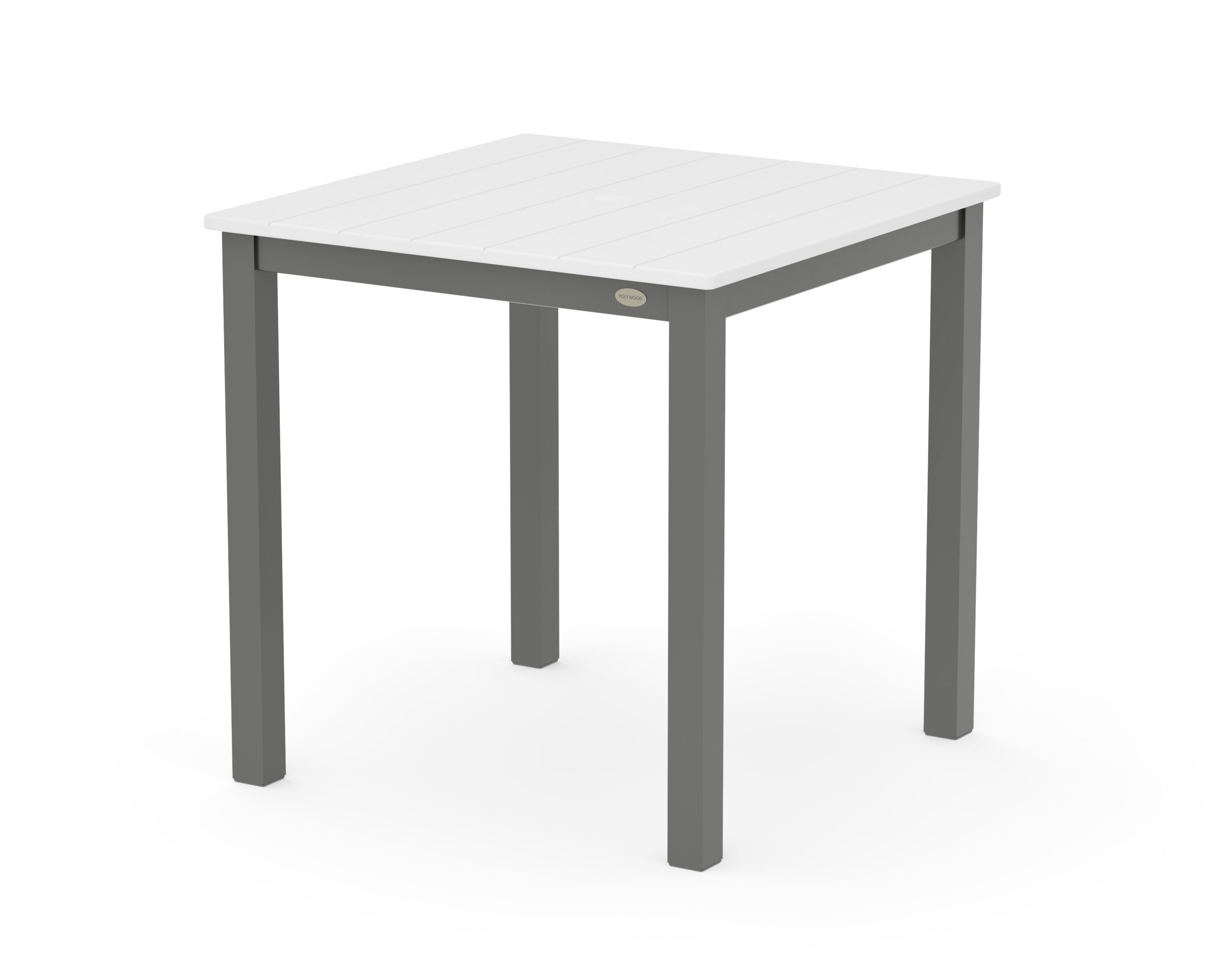 Main Street 30 x 30 Dining Table in Charcoal / White