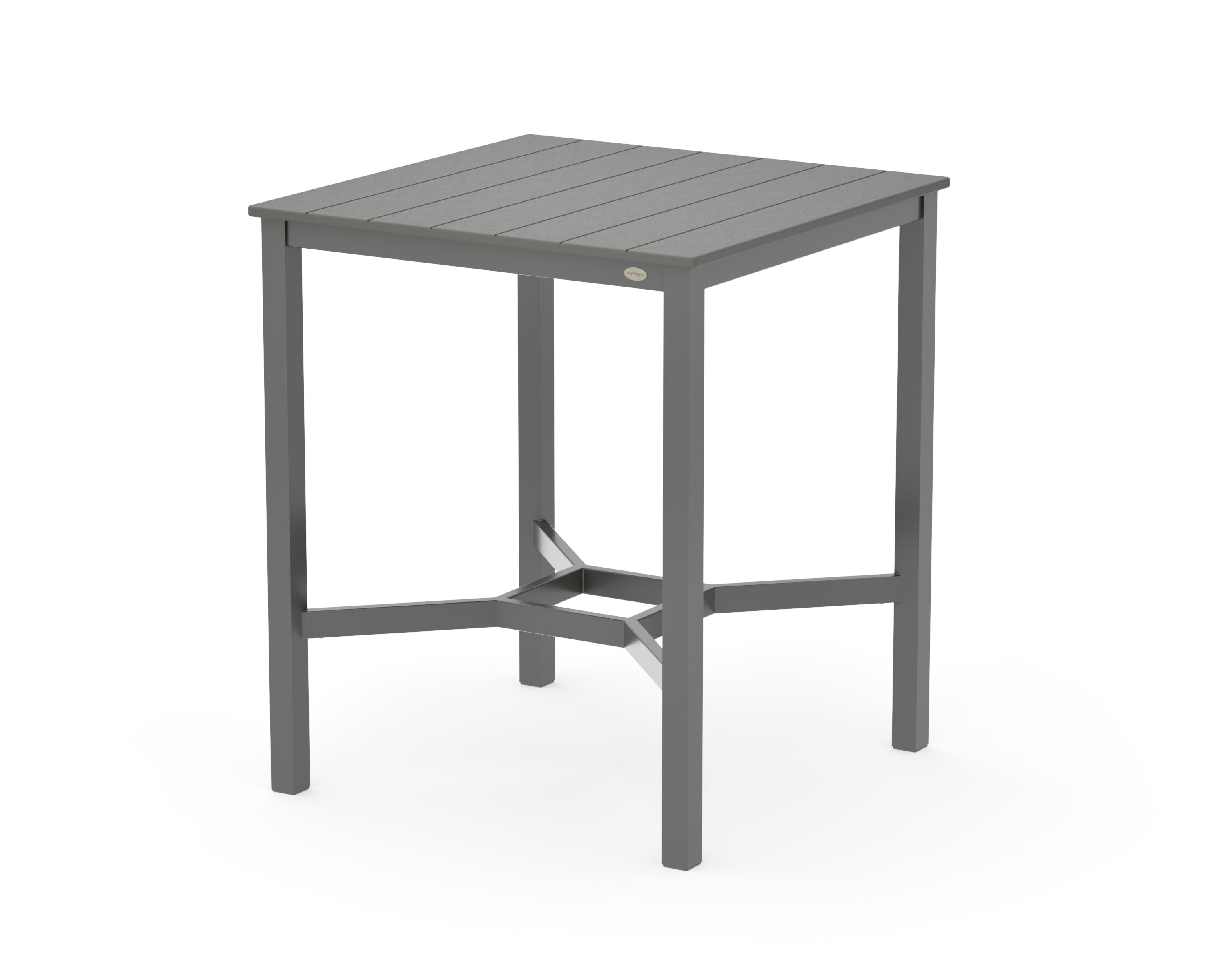 Main Street 36 x 36 Bar Table in Charcoal / Slate Grey