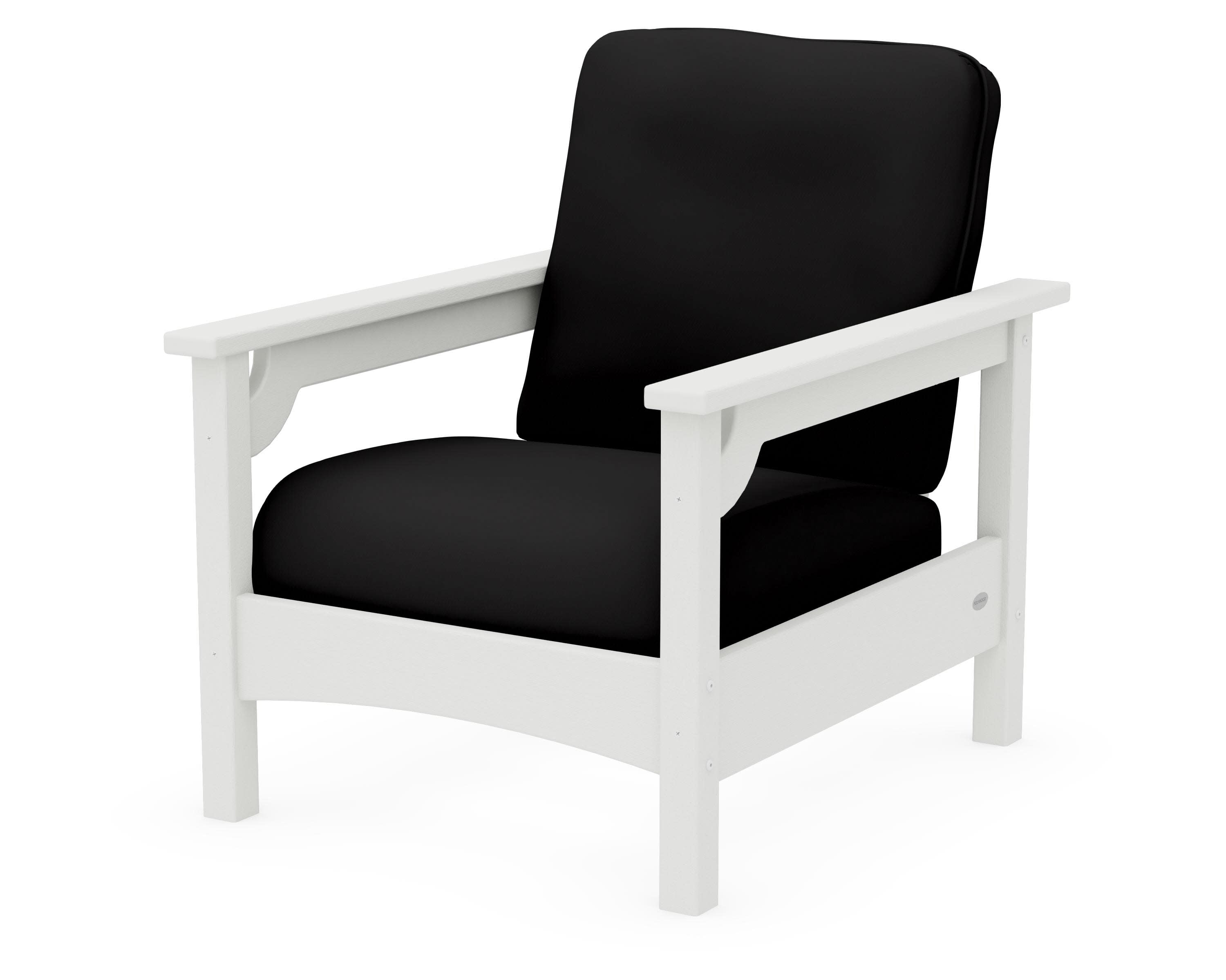 Club Chair in Vintage White / Canvas Black