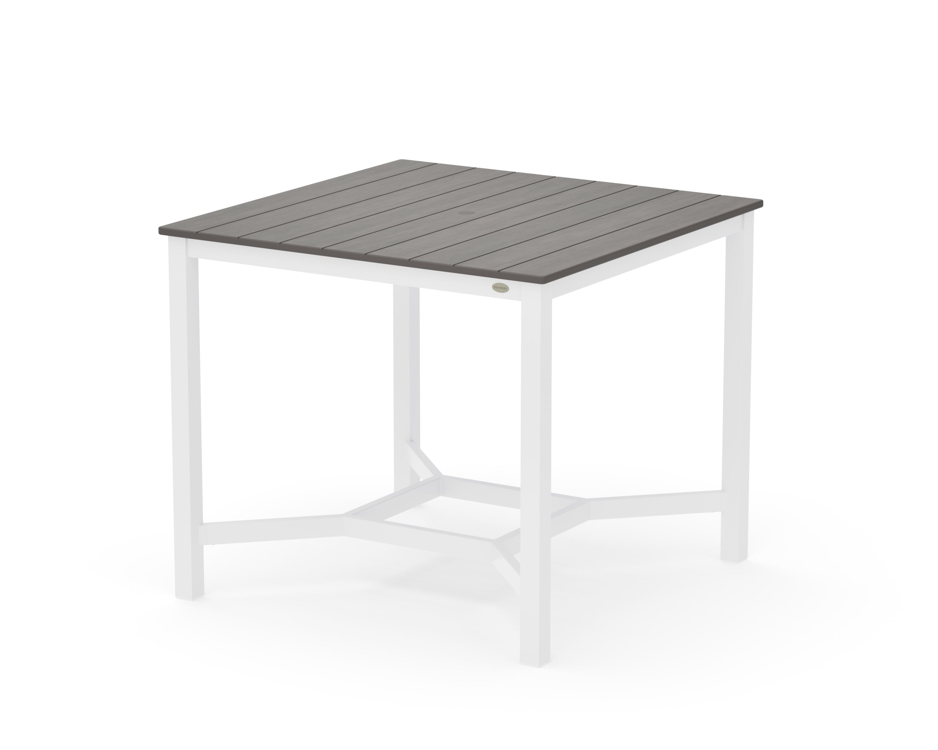Main Street 42 x 42 Counter Table in White / Driftwood