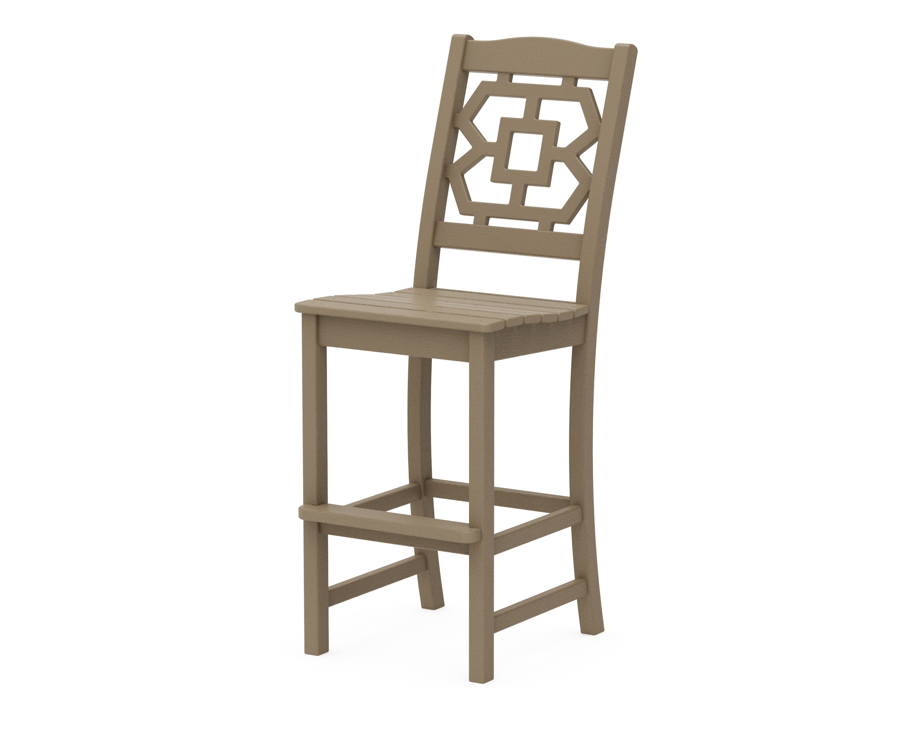 Chinoiserie Bar Side Chair in Vintage Sahara